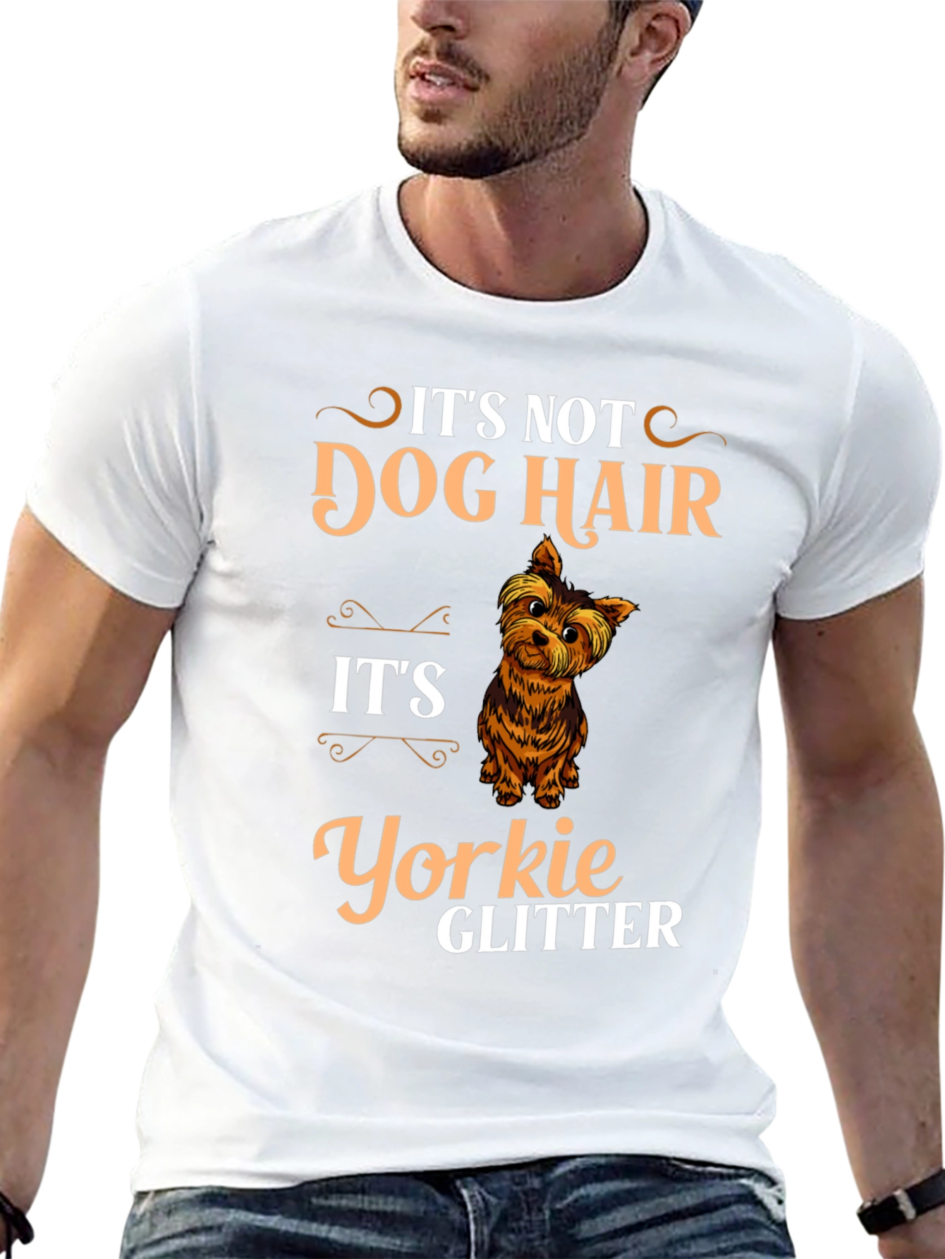 Its Not Dog Hair Its Yorkie Glitter T-Shirt