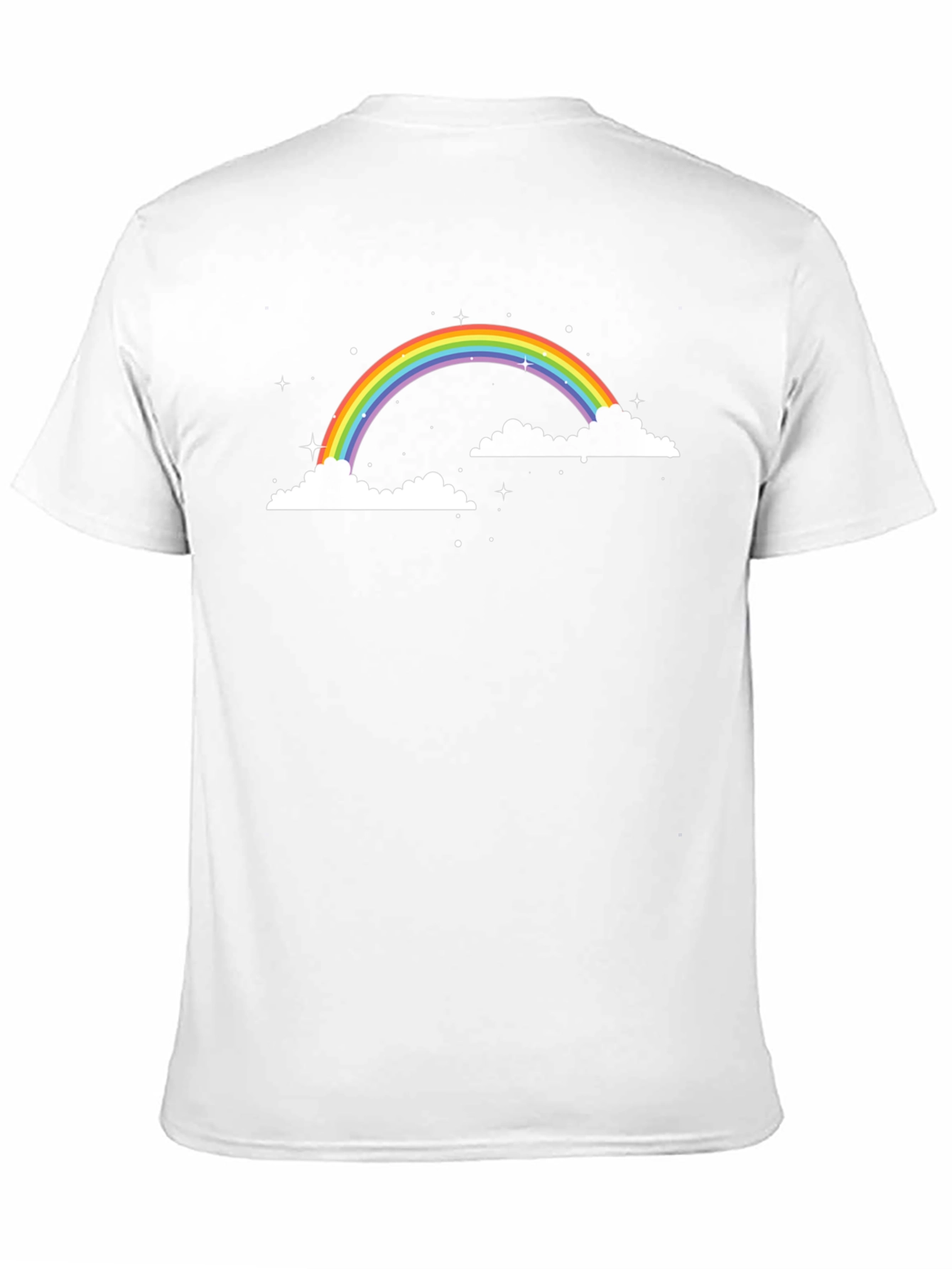 Rainbow Cloud Graphic Tee - Black Unisex T-Shirt