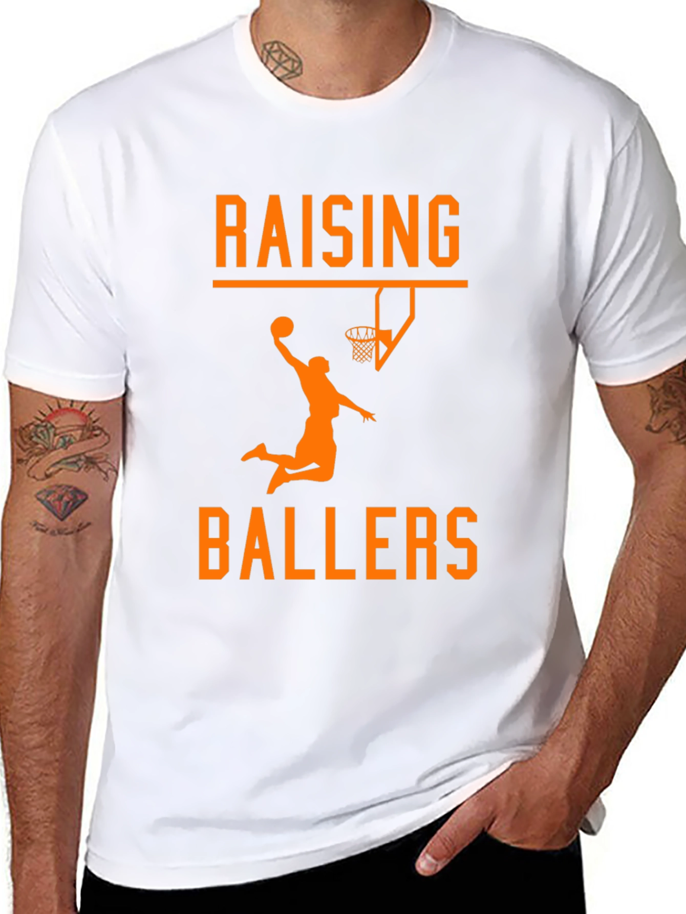 Raising Ballers Graphic Tee - Basketball Lovers T-Shirt