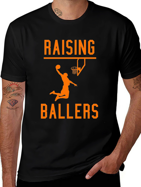 Raising Ballers Graphic Tee - Basketball Lovers T-Shirt