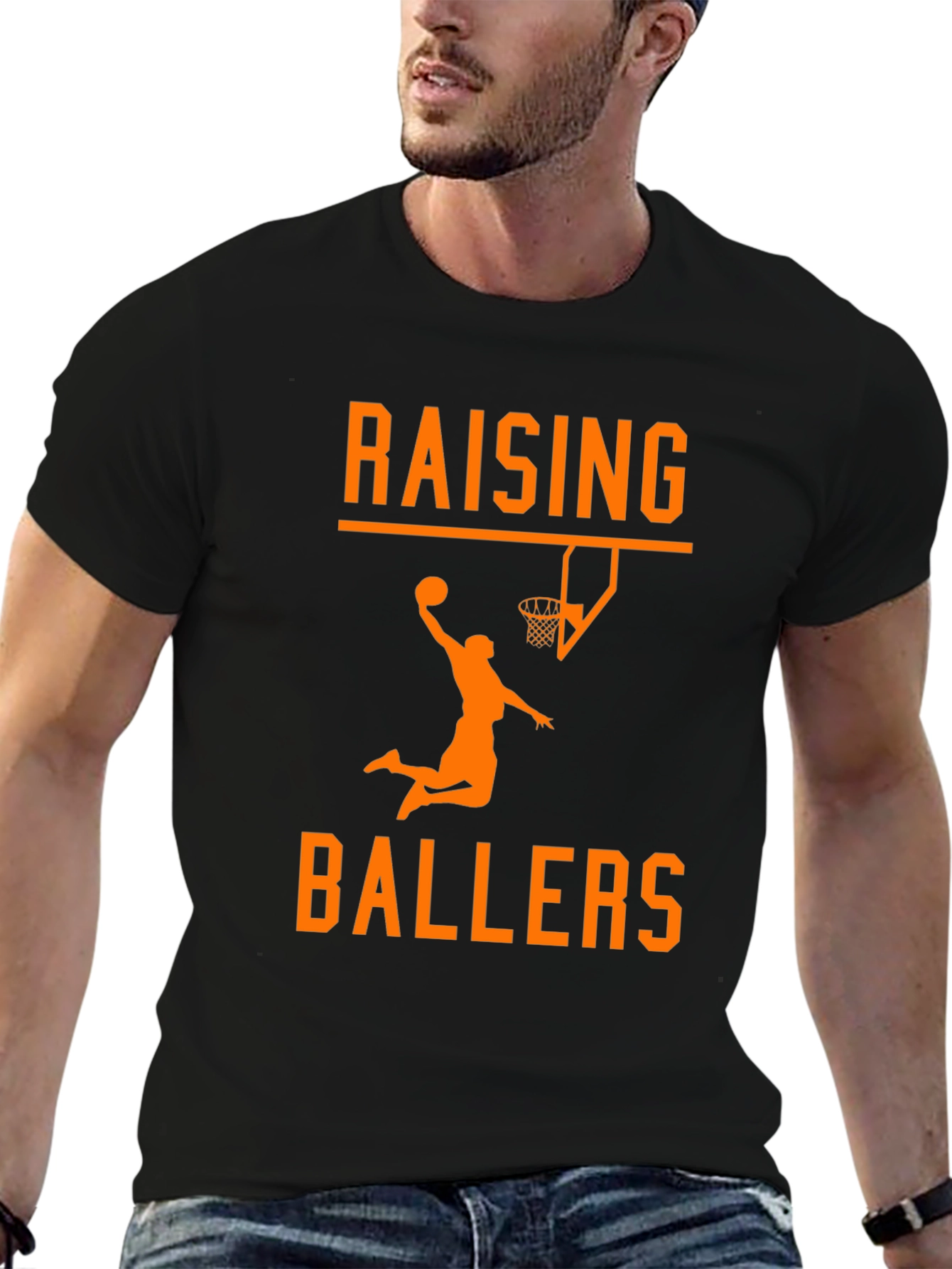 Raising Ballers Graphic Tee - Basketball Lovers T-Shirt