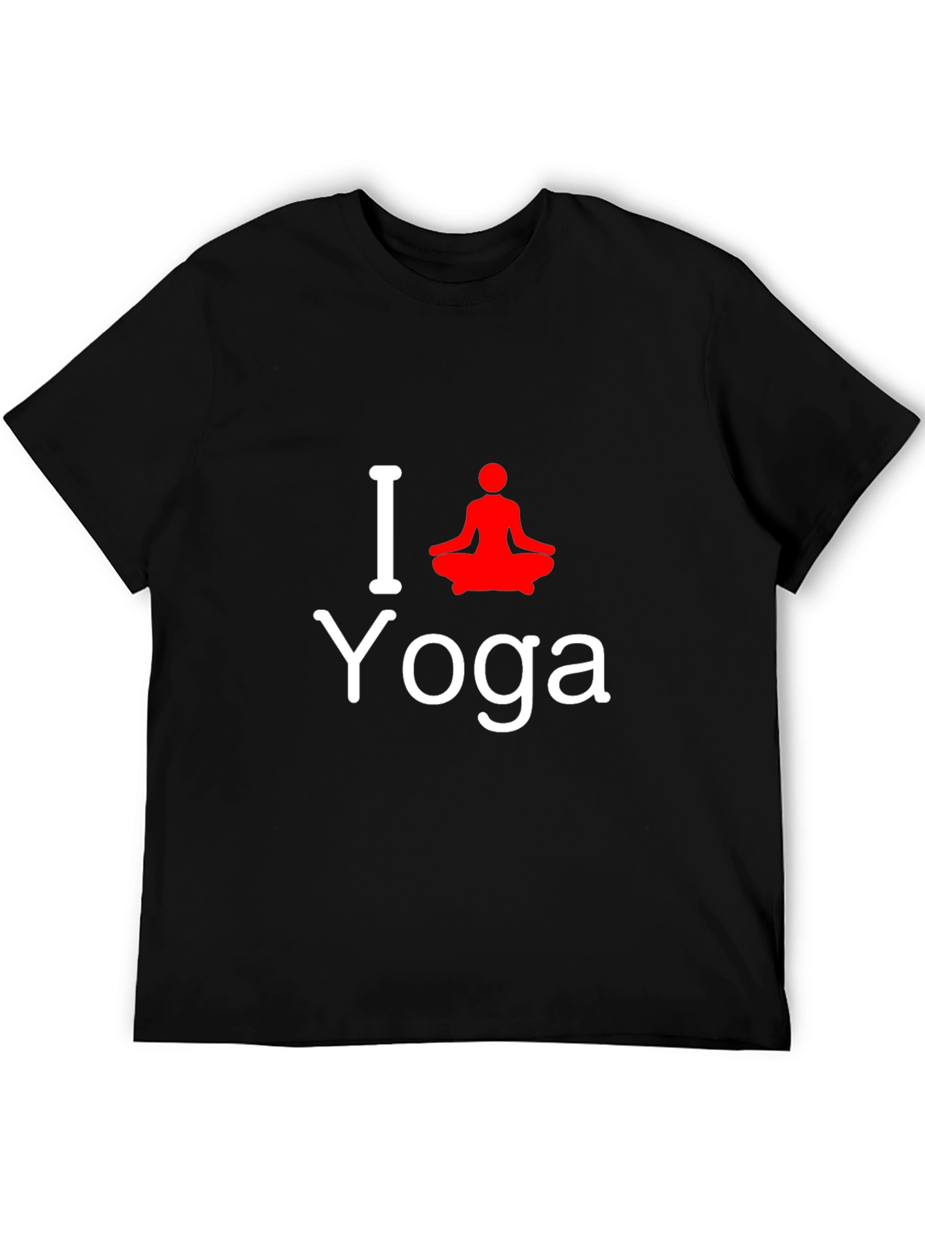 I Love Yoga T-Shirt - Black Cotton Tee