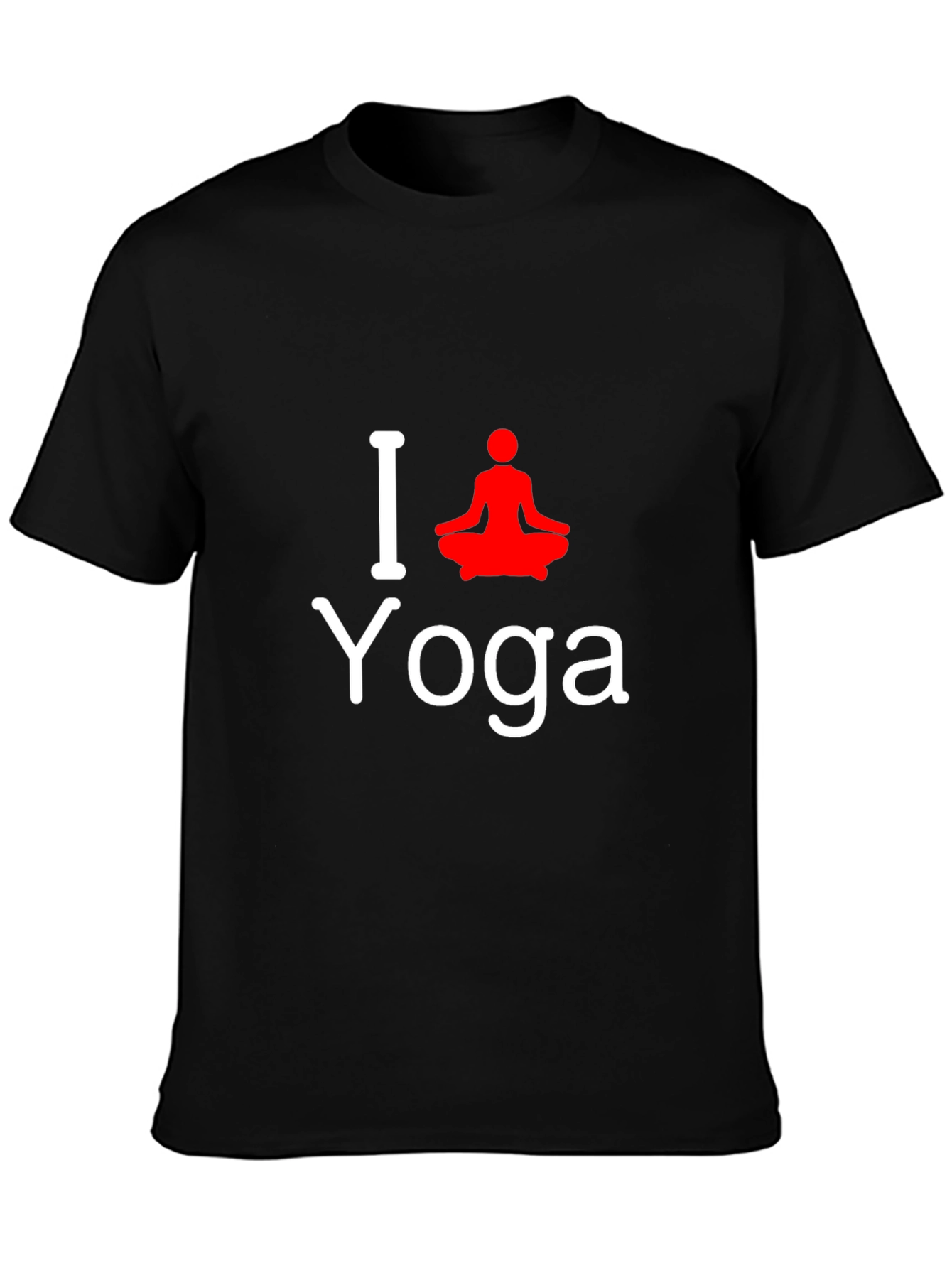 I Love Yoga T-Shirt - Black Cotton Tee