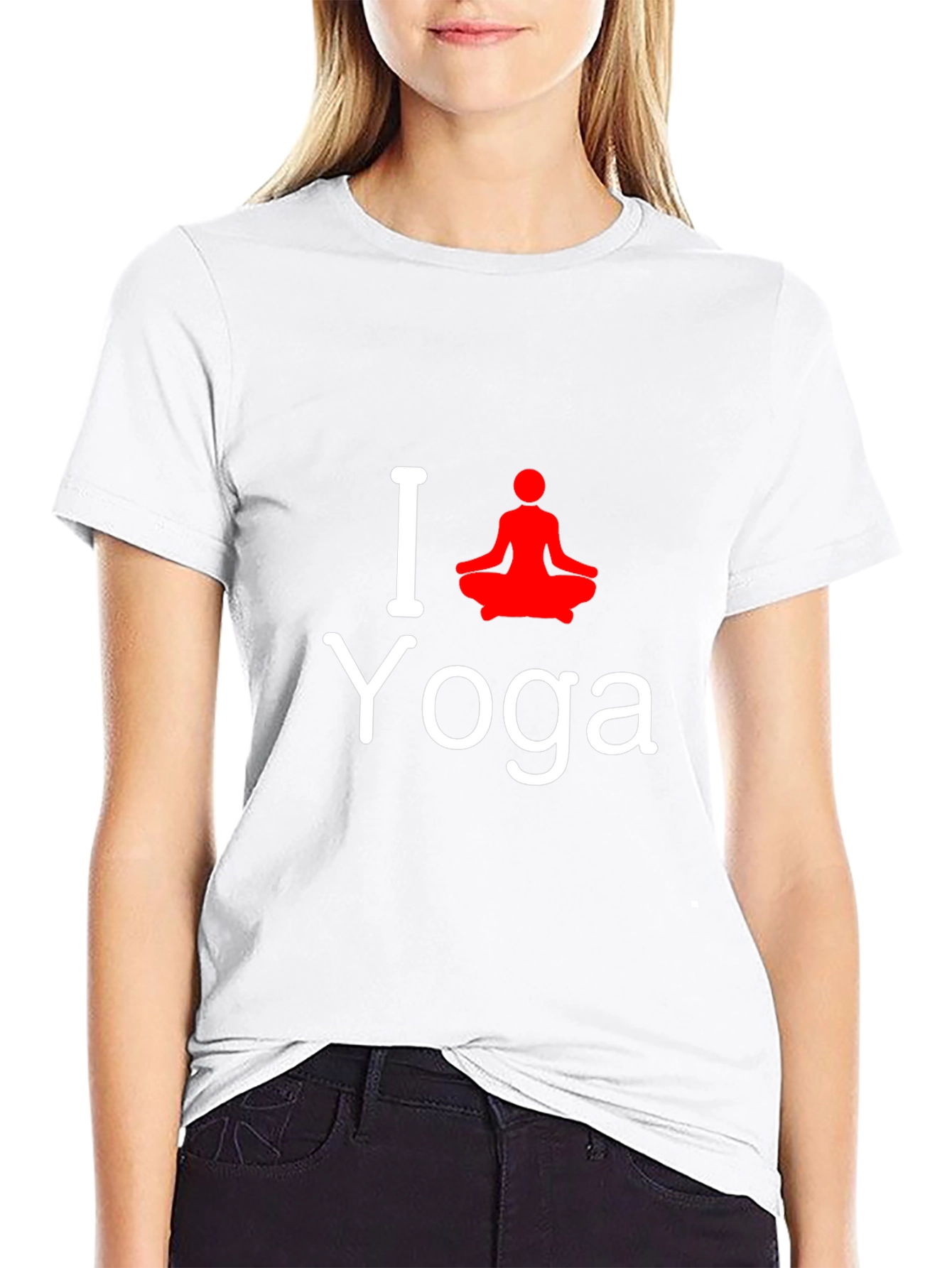 I Love Yoga T-Shirt - Black Cotton Tee