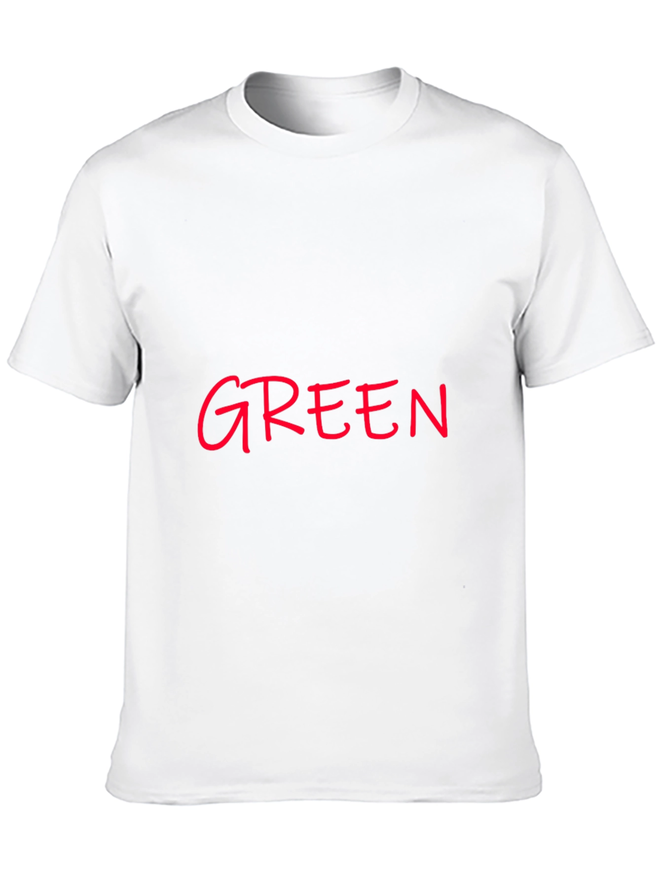 Modern Black T-Shirt with Red GREEN Print