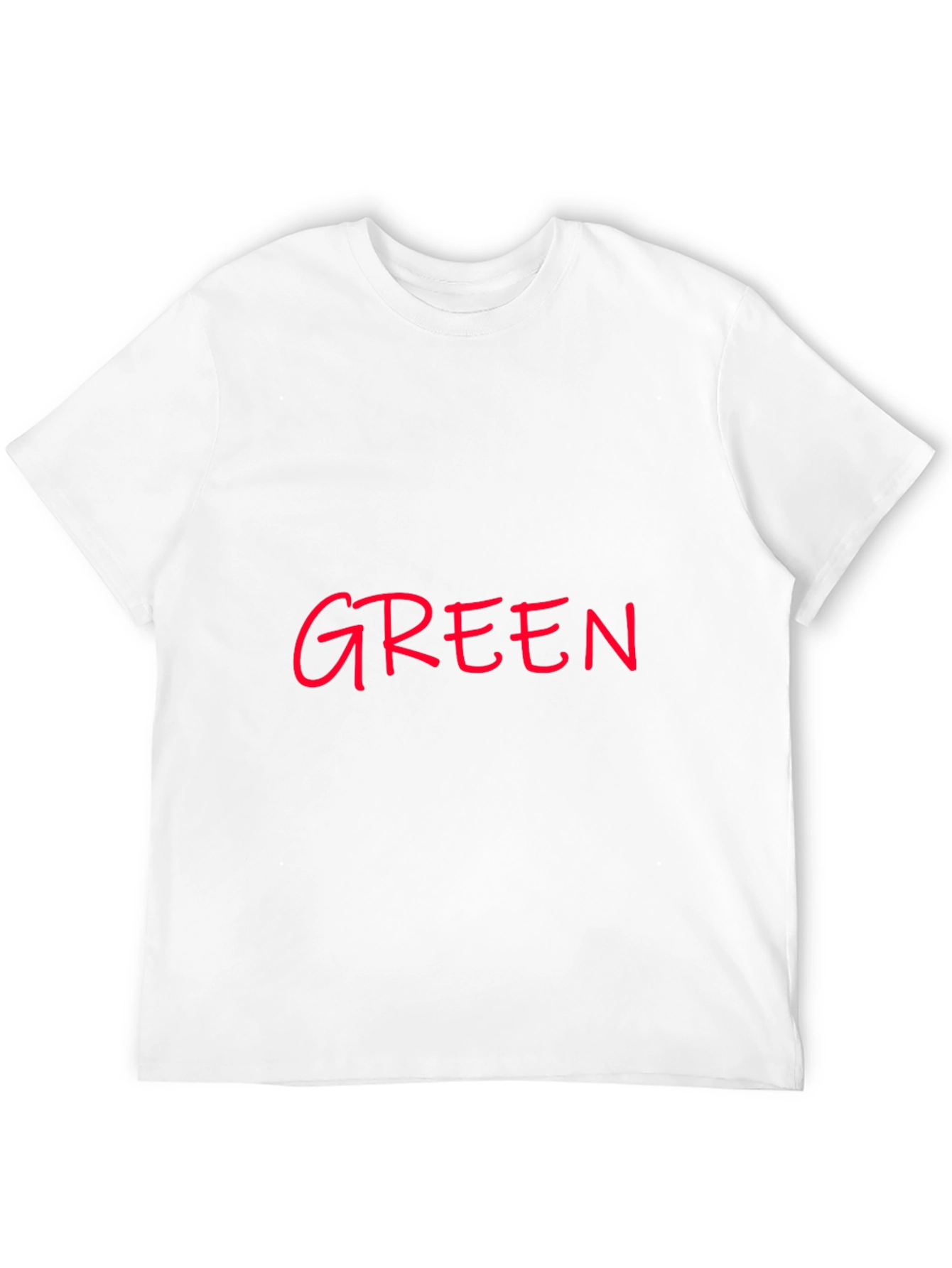 Modern Black T-Shirt with Red GREEN Print
