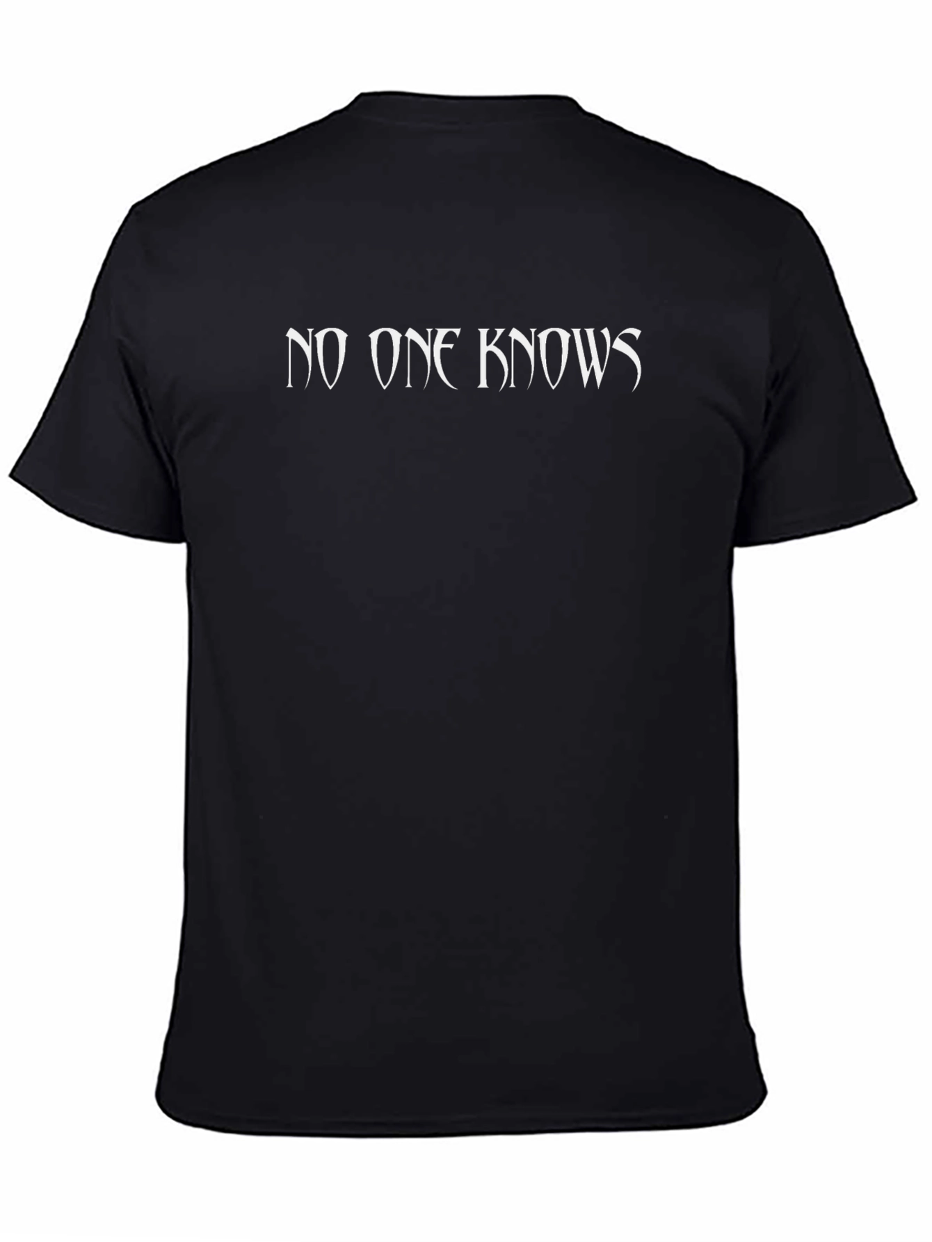 No One Knows Graphic T-Shirt - Black Cotton Blend
