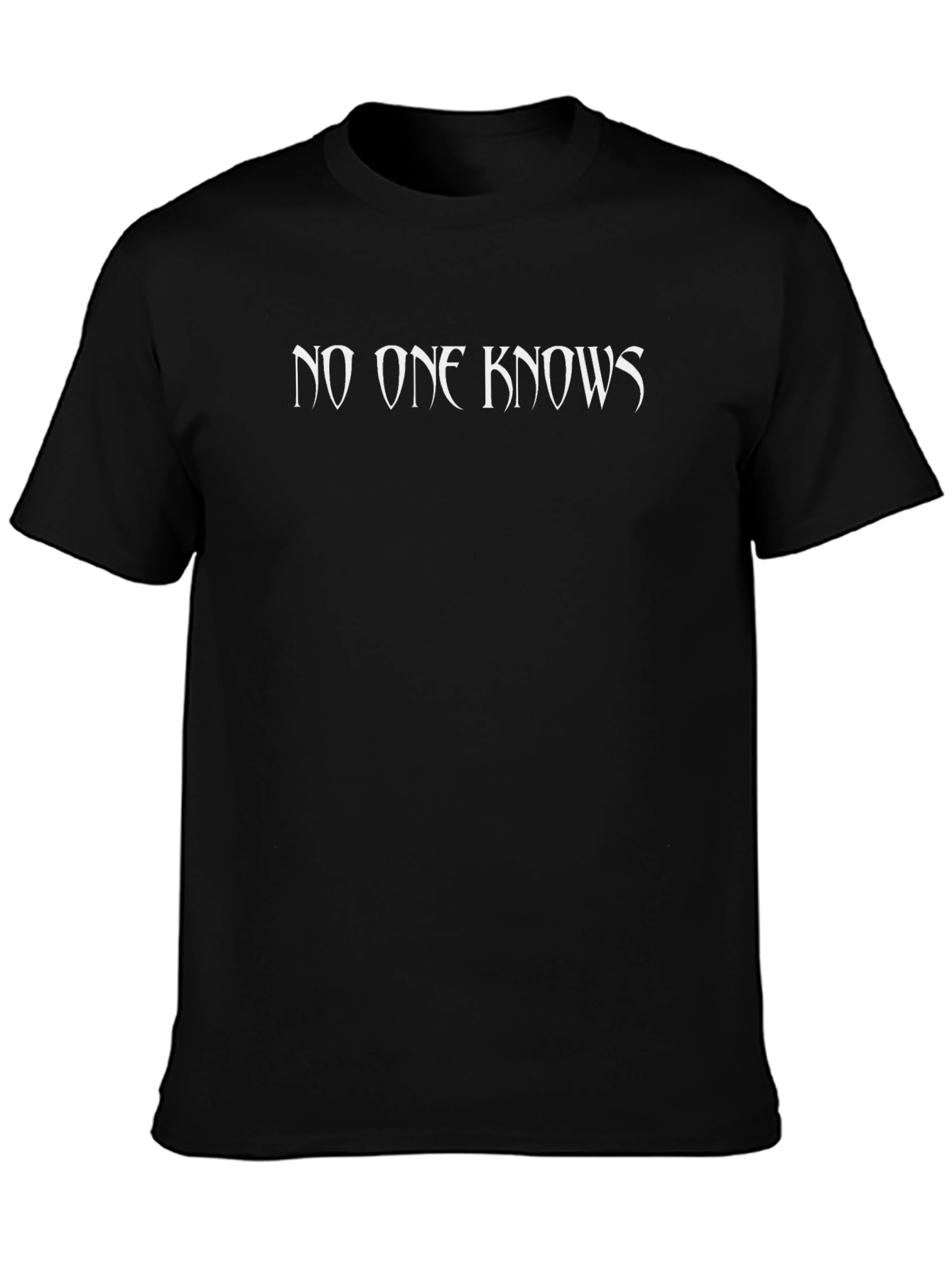 No One Knows Graphic T-Shirt - Black Cotton Blend