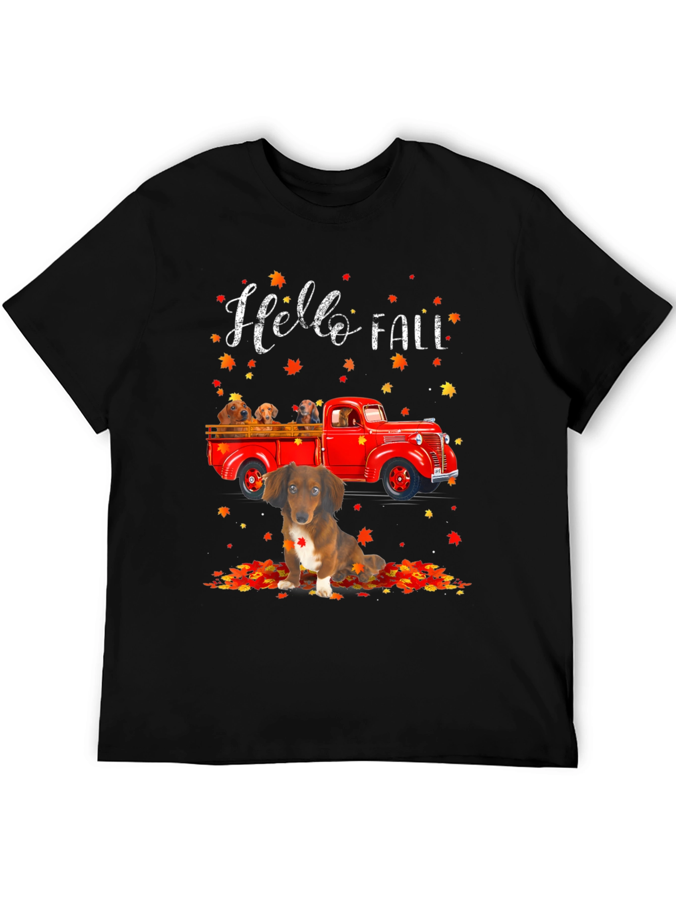 Hello Fall Dachshund T-Shirt