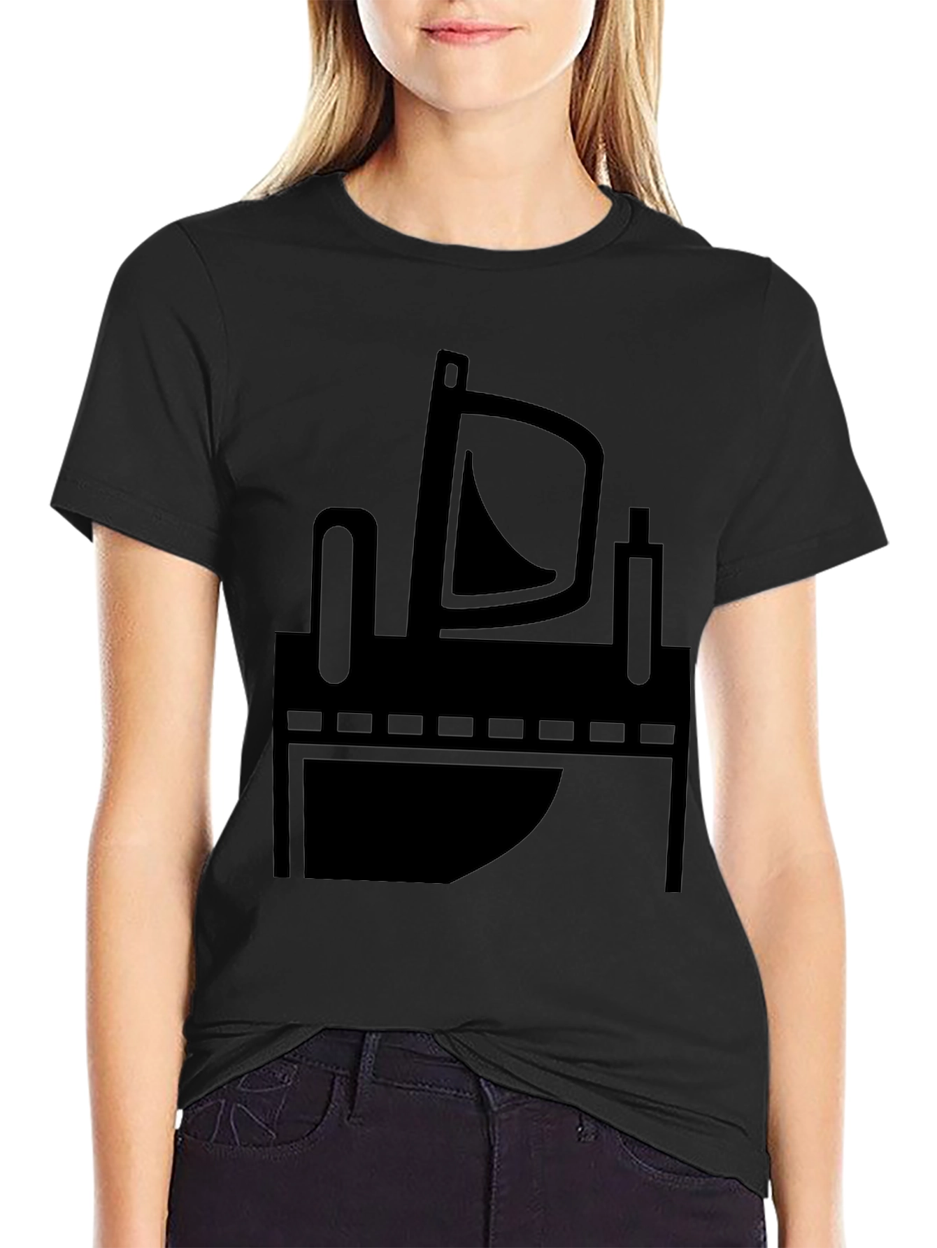Abstract Black Graphic Tee