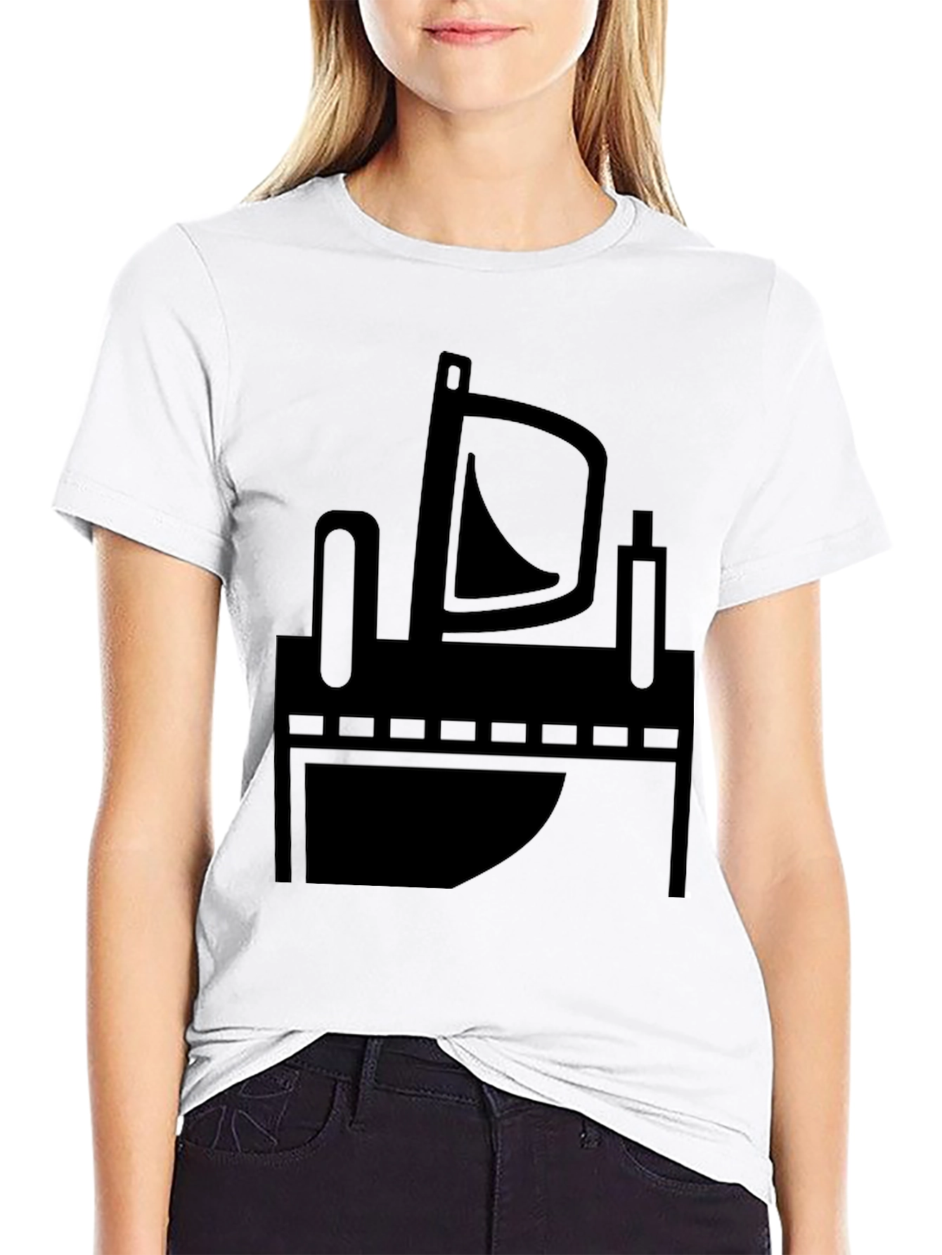 Abstract Black Graphic Tee