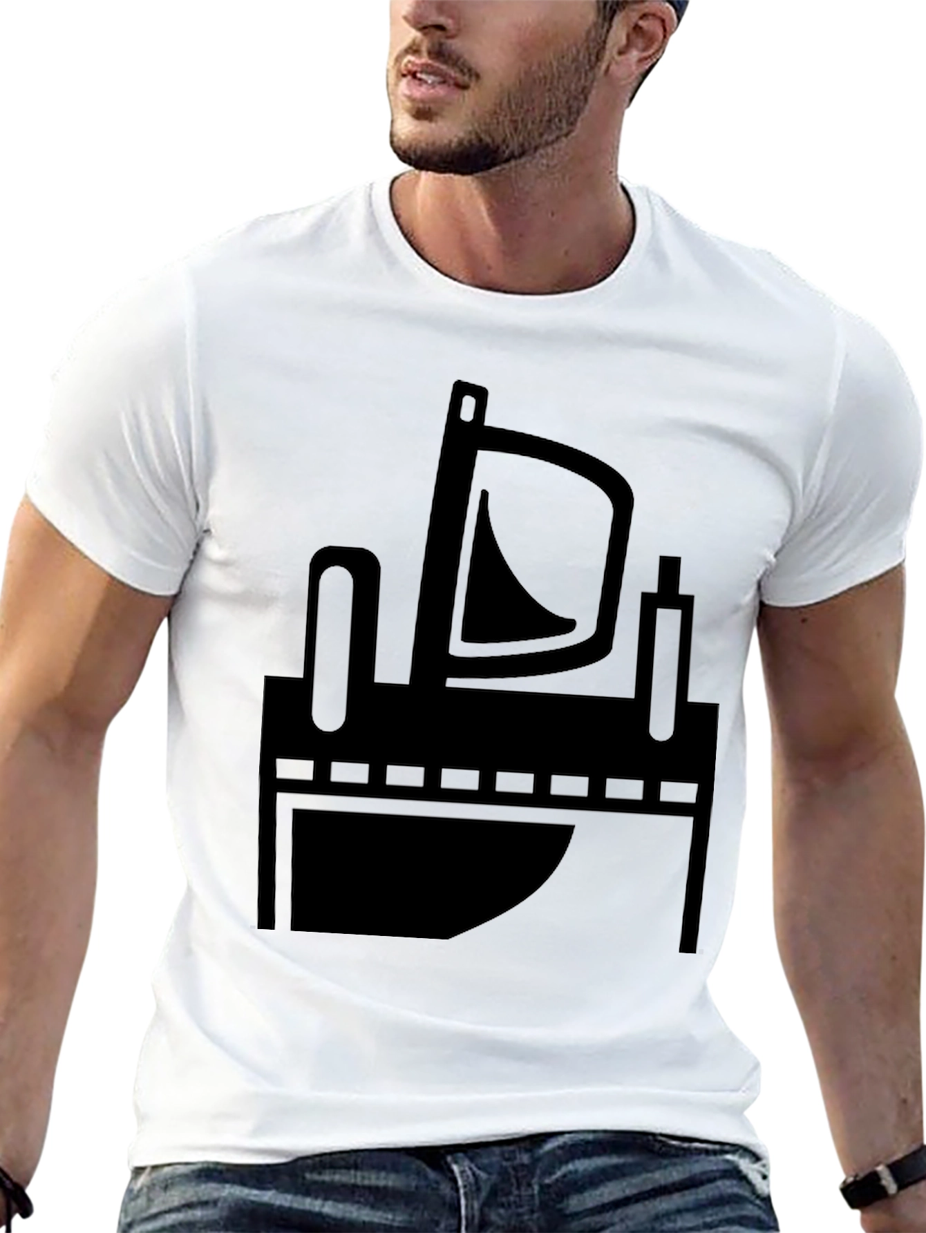 Abstract Black Graphic Tee