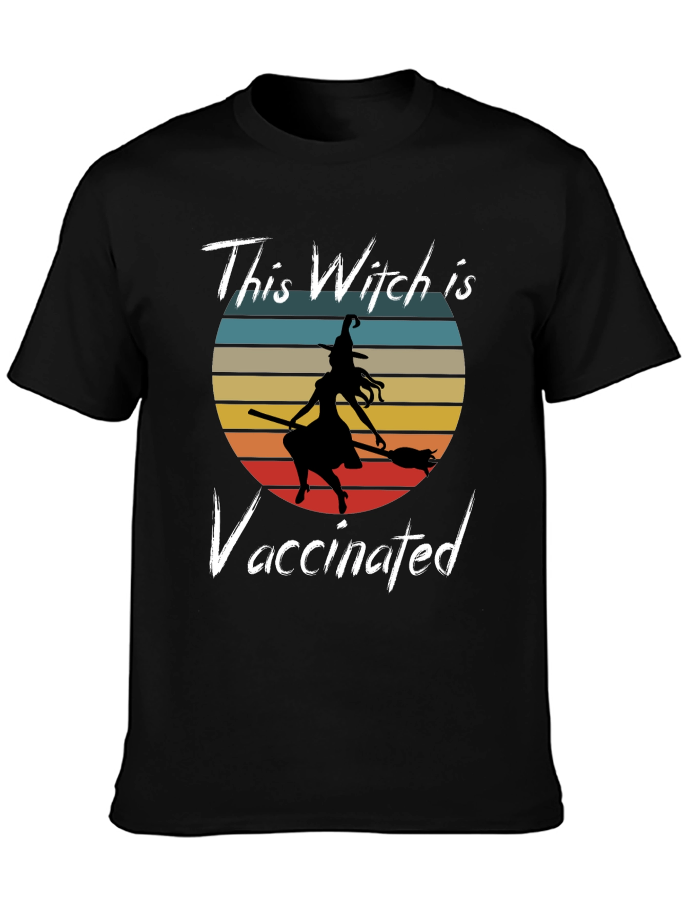 Vaccinated Witch Graphic T-Shirt