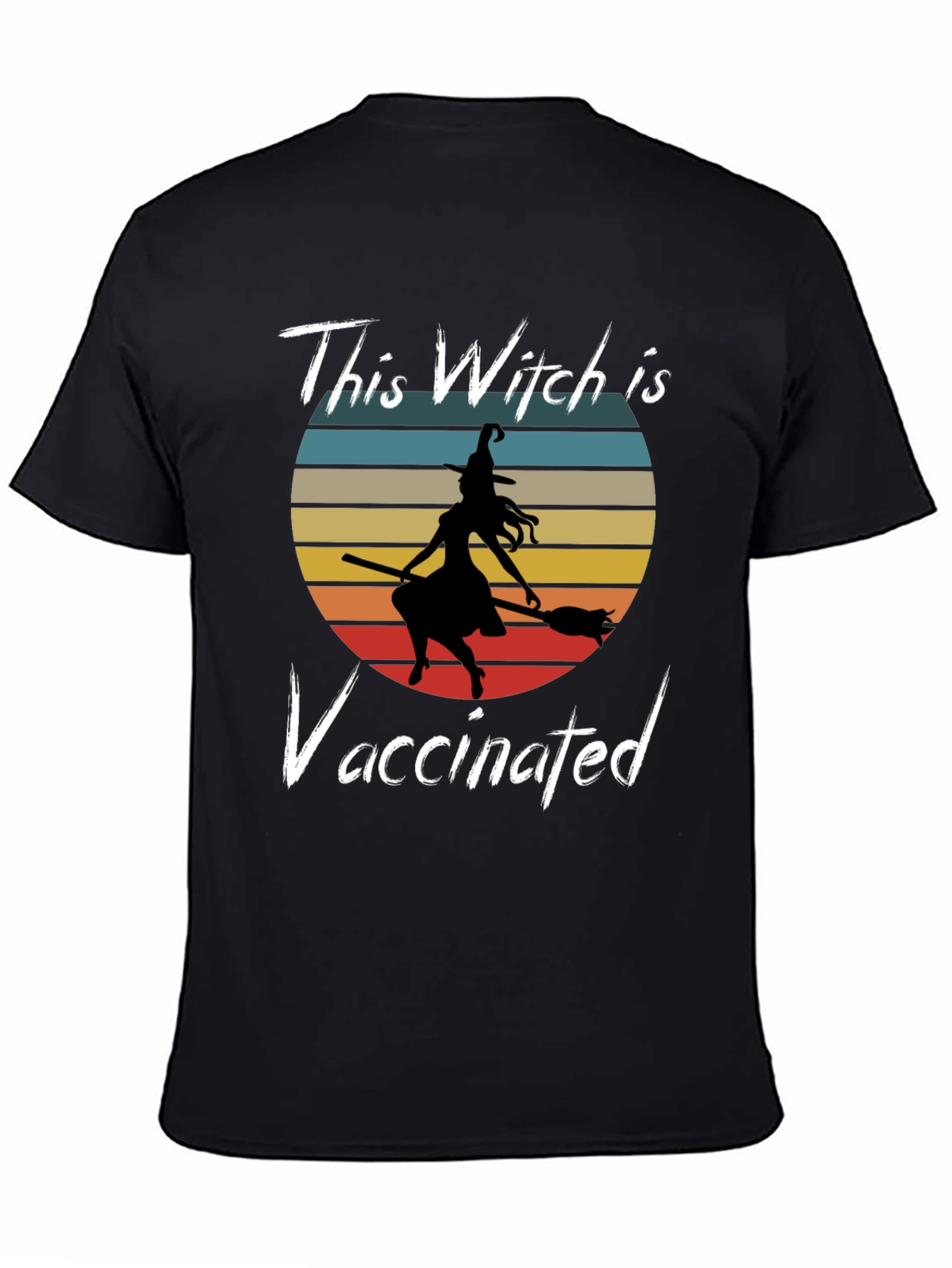 Vaccinated Witch Graphic T-Shirt
