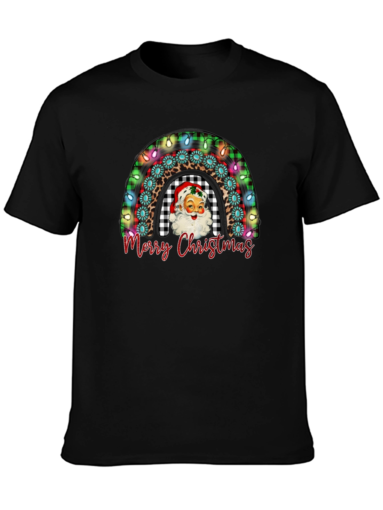 Merry Christmas Santa Rainbow T-Shirt