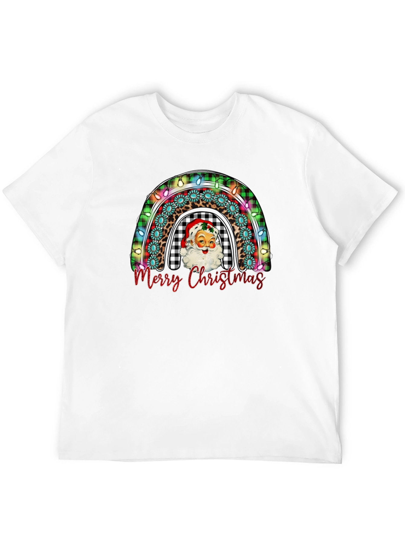 Merry Christmas Santa Rainbow T-Shirt