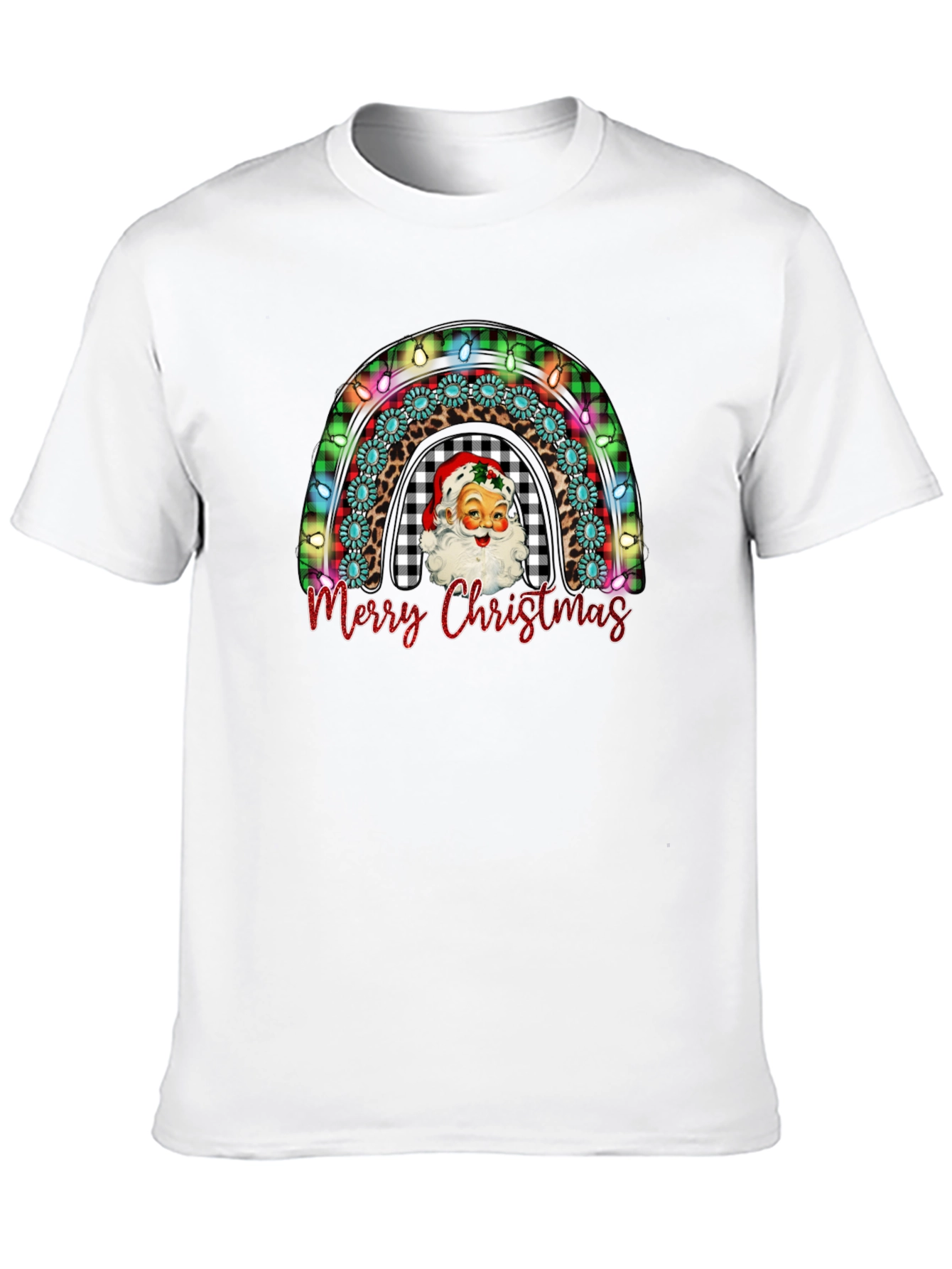 Merry Christmas Santa Rainbow T-Shirt