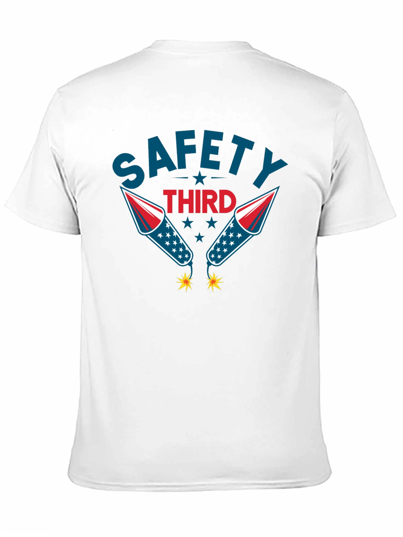 Safety Third Graphic Tee Funny Fireworks T-Shirt