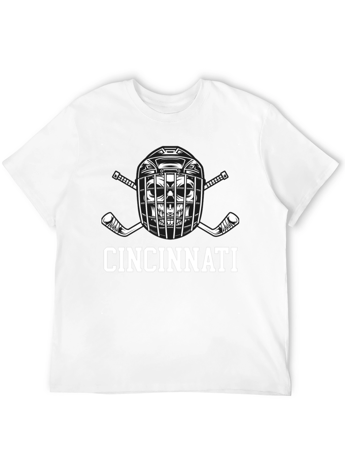 Cincinnati Hockey T-Shirt - Black Crew Neck Tee