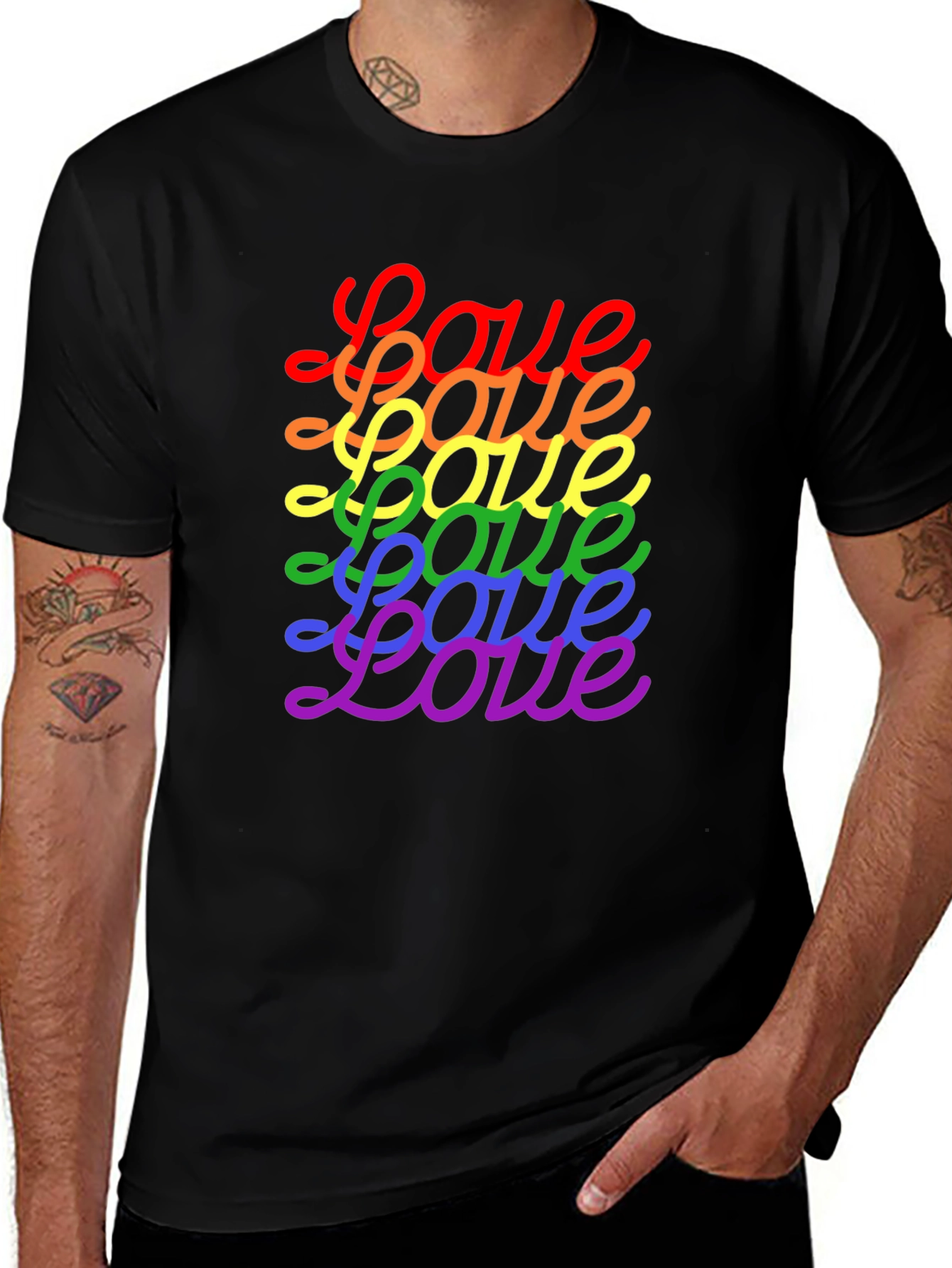 Love Rainbow Pride T-Shirt - Stylish Graphic Tee