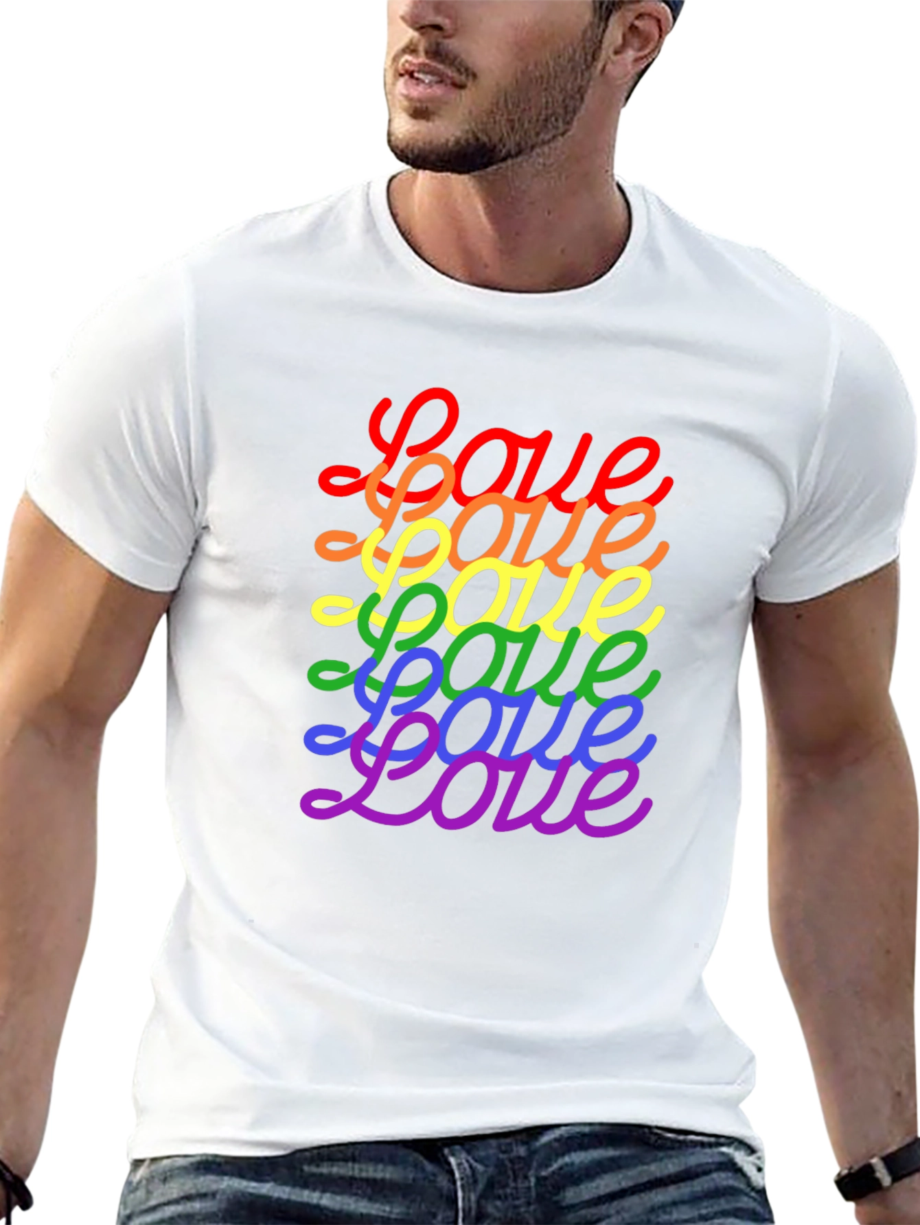Love Rainbow Pride T-Shirt - Stylish Graphic Tee