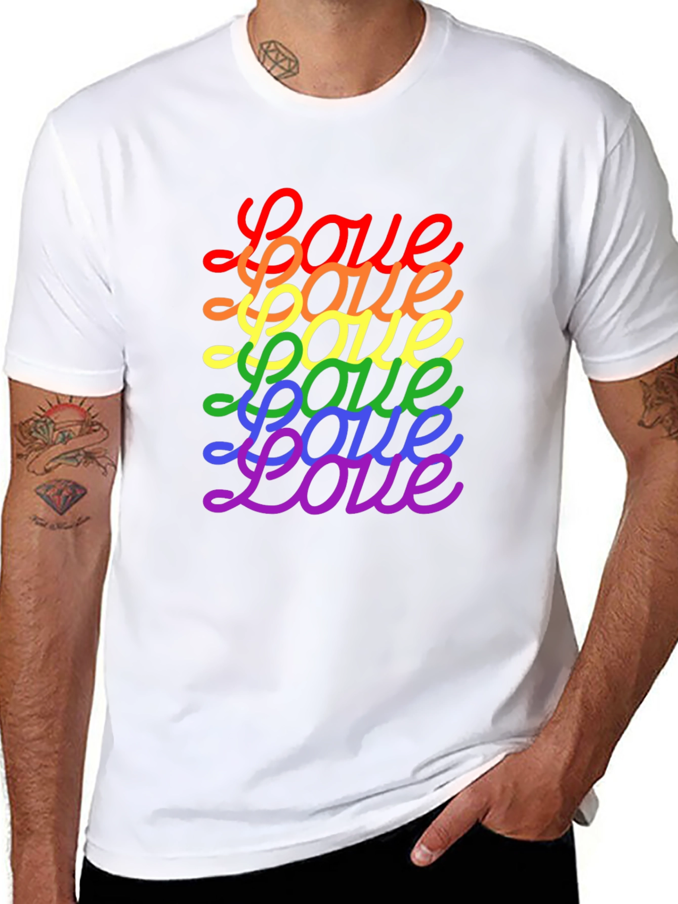 Love Rainbow Pride T-Shirt - Stylish Graphic Tee