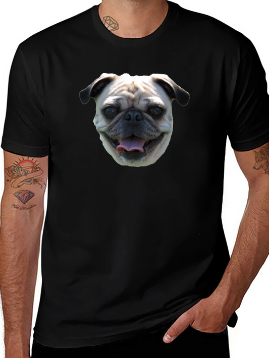 Pug Face Black T-Shirt