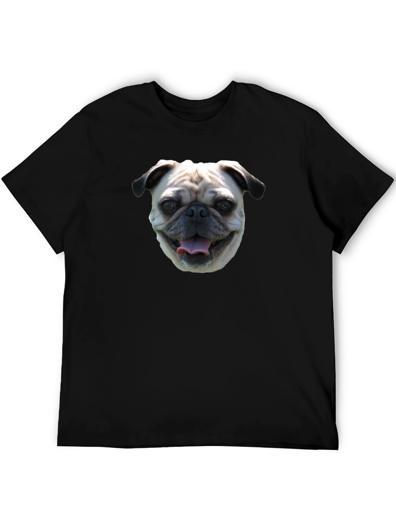 Pug Face Black T-Shirt