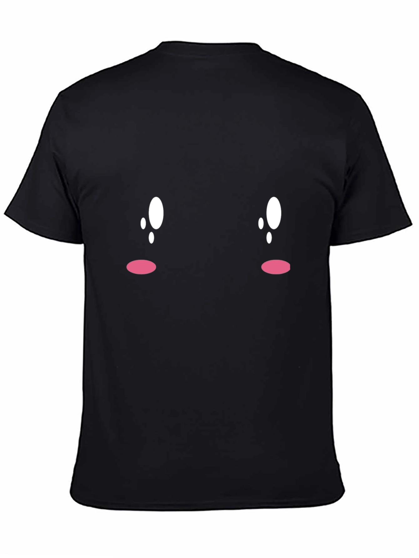 Cute Expression Black Tee - Soft & Comfortable