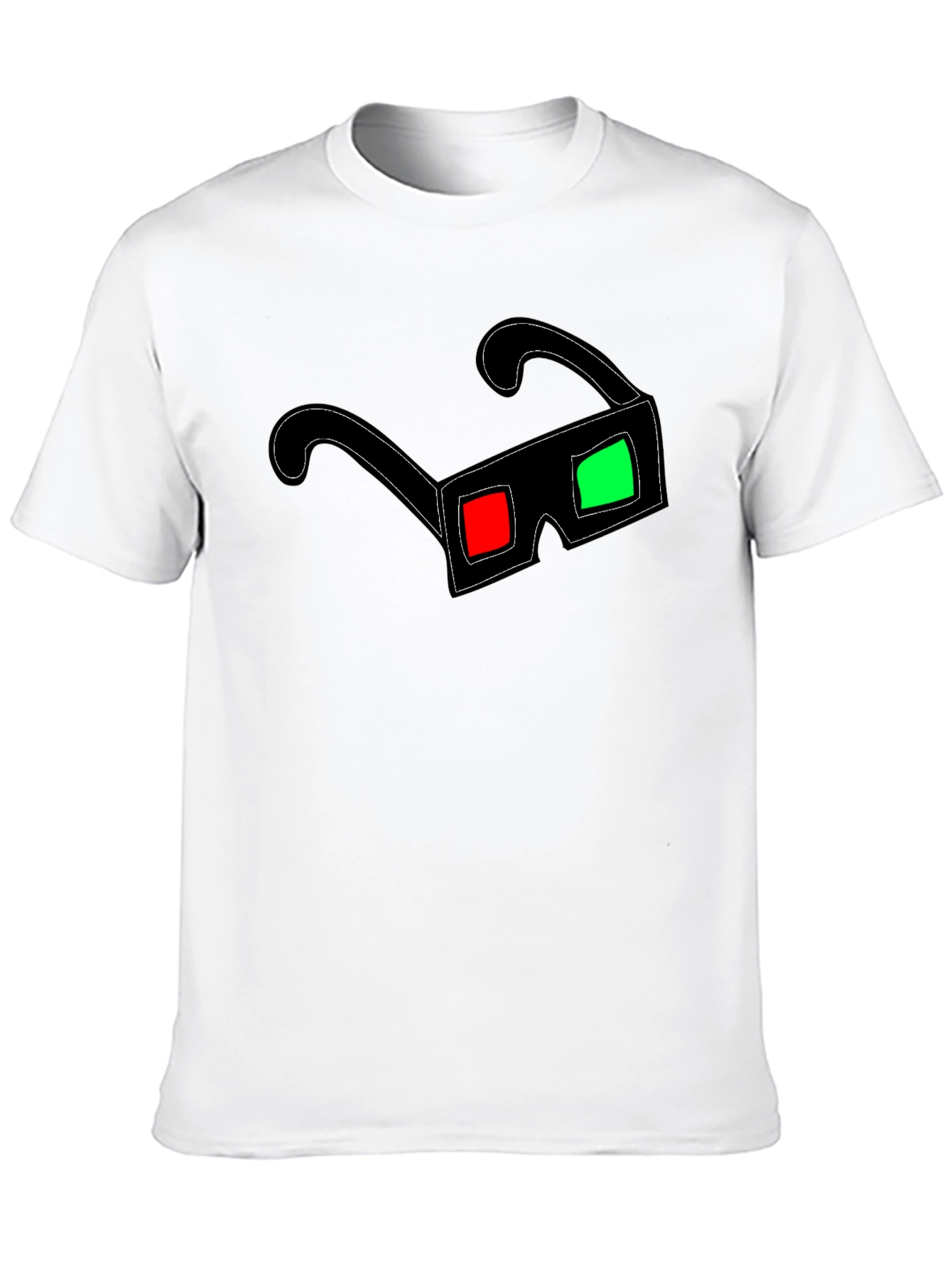 3D Glasses Graphic T-Shirt - Anaglyph Style Tee