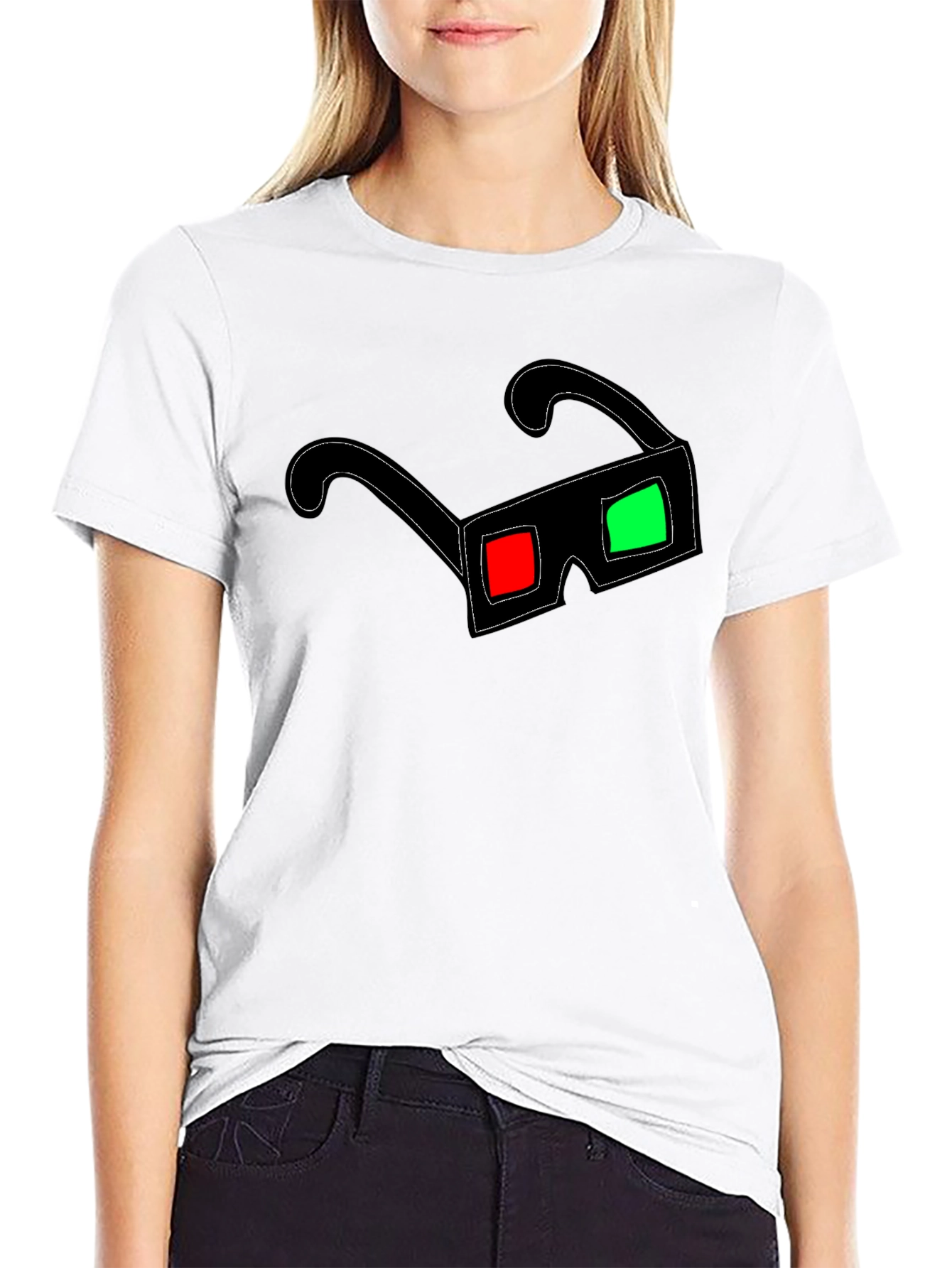 3D Glasses Graphic T-Shirt - Anaglyph Style Tee