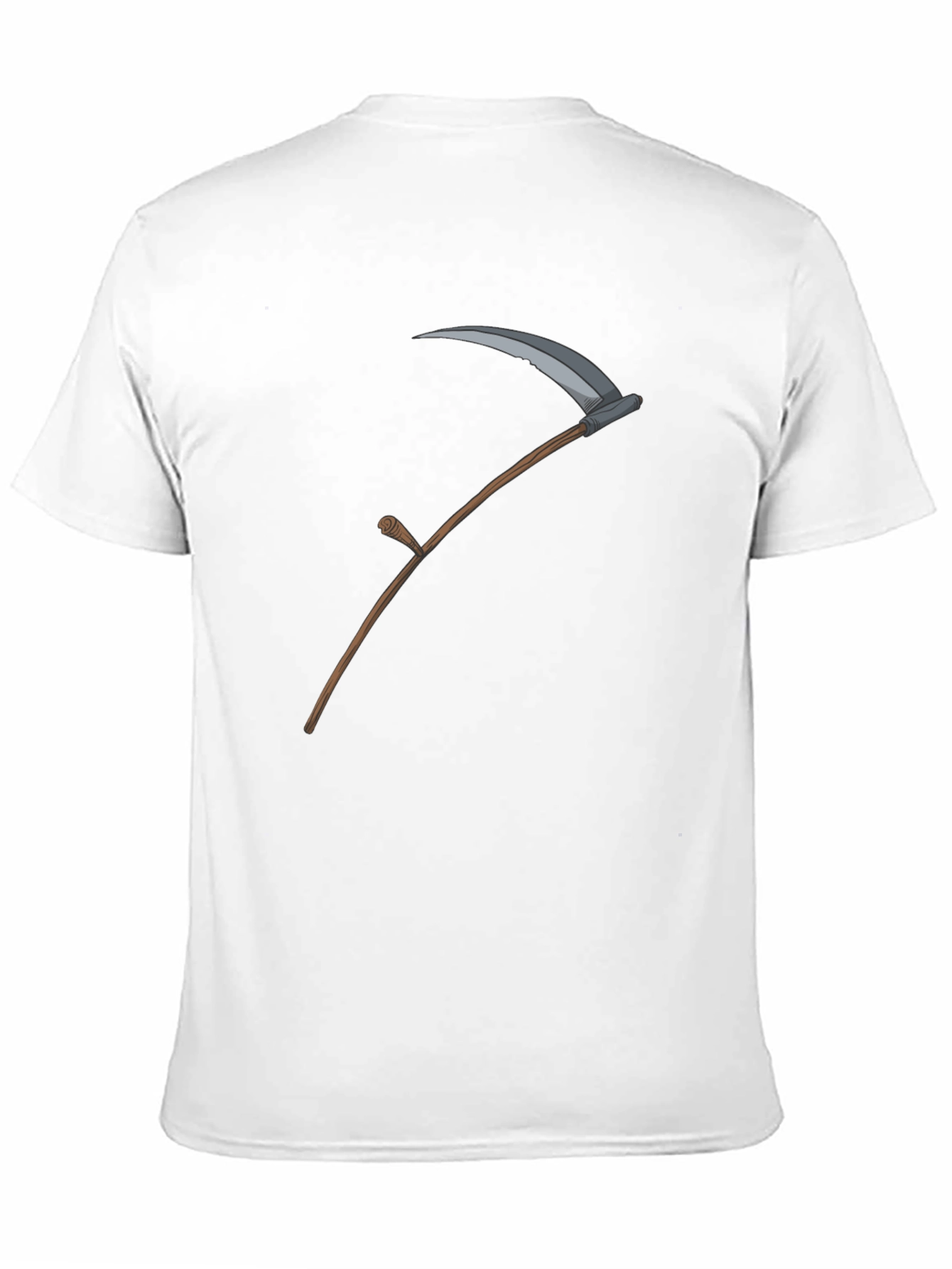 Grim Reaper Scythe Graphic Tee - Black Cotton T-Shirt