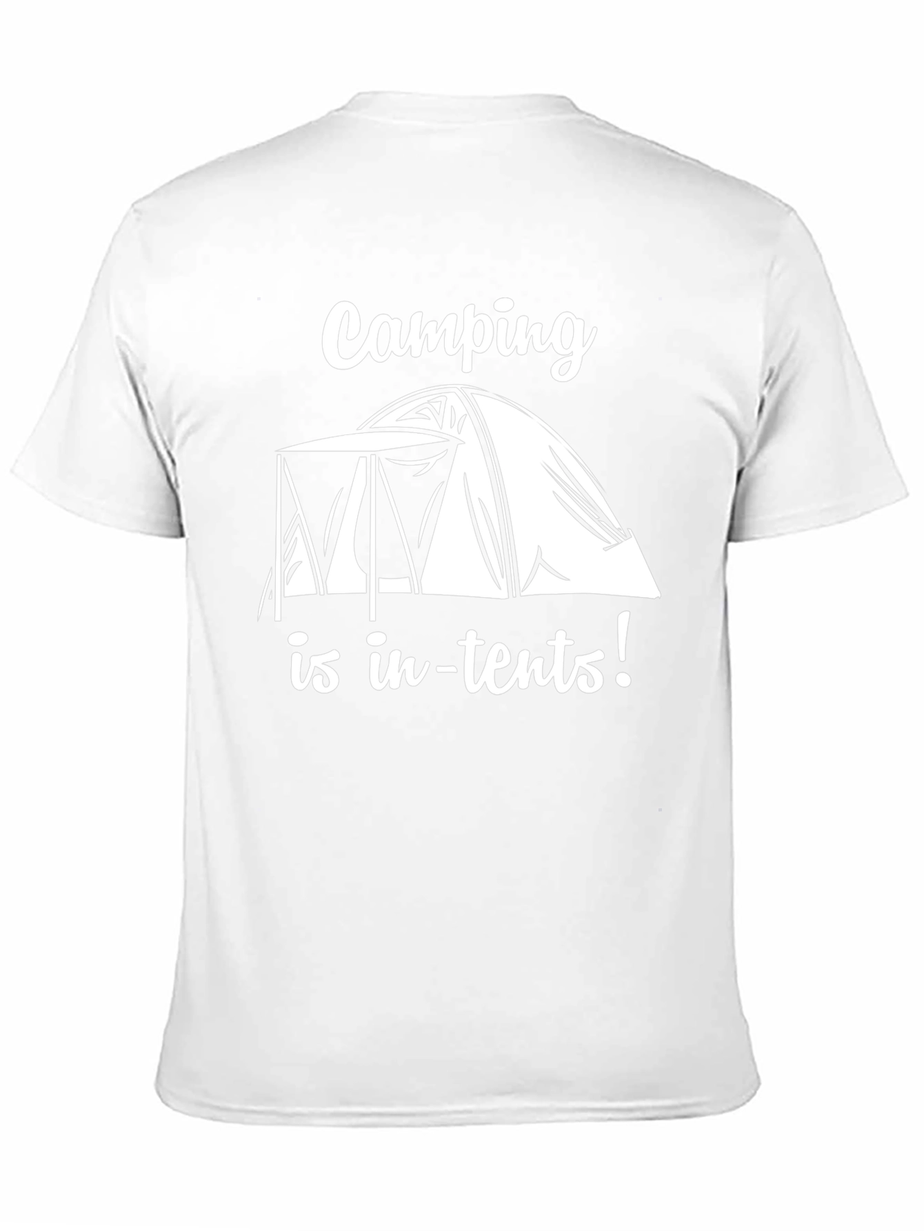 Camping Is In-Tents Black Graphic Tee