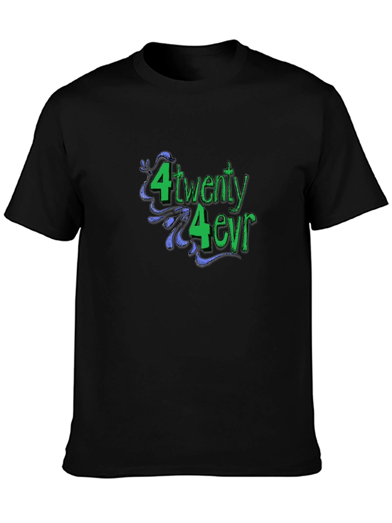 420 Forever Black Graphic T-Shirt