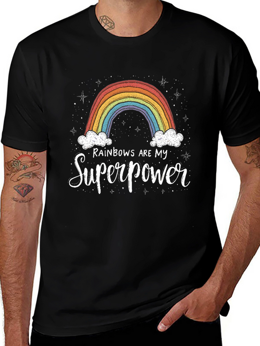 Rainbows Are My Superpower Black T-Shirt