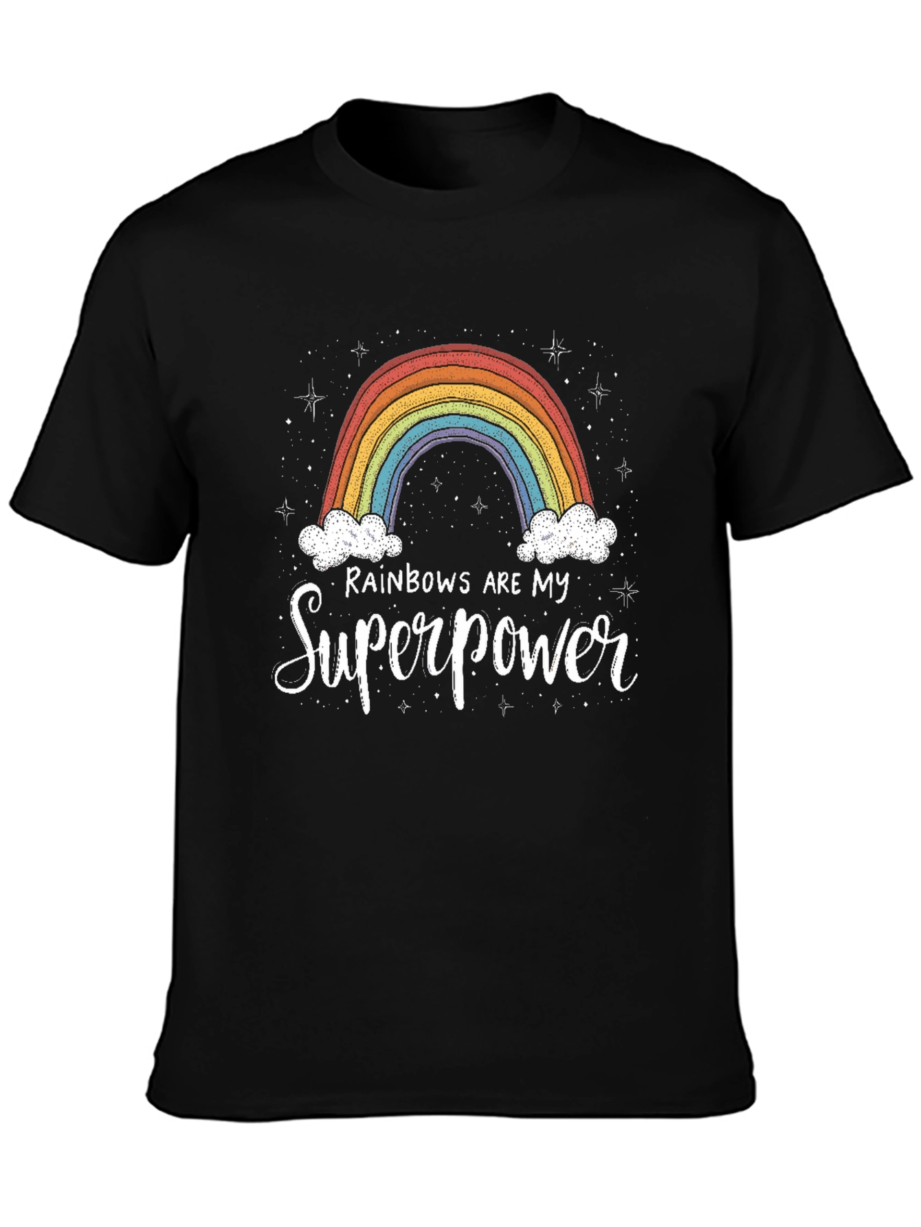 Rainbows Are My Superpower Black T-Shirt