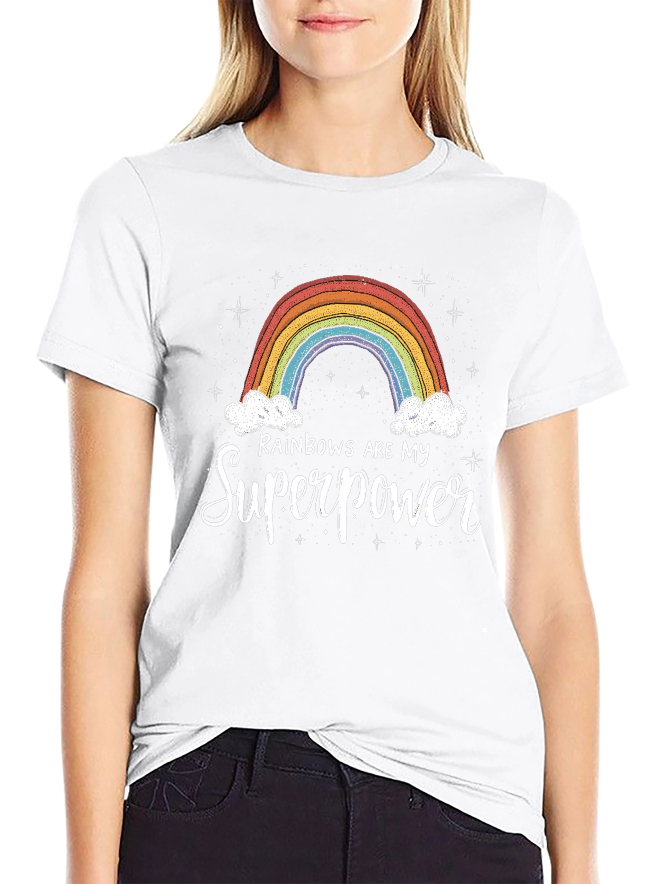 Rainbows Are My Superpower Black T-Shirt