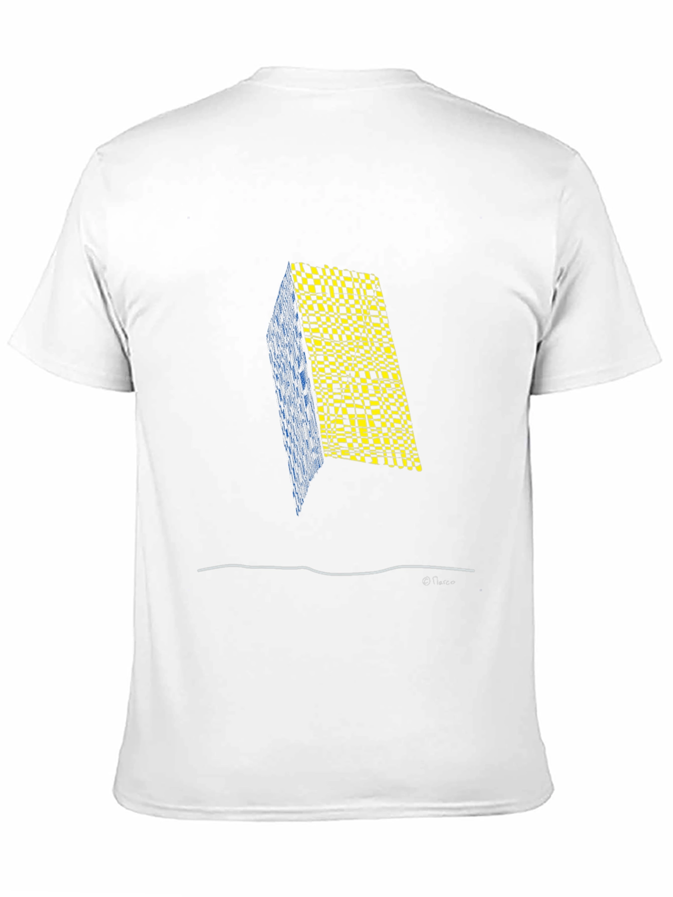 Abstract Geometric Print Mens Black T-Shirt