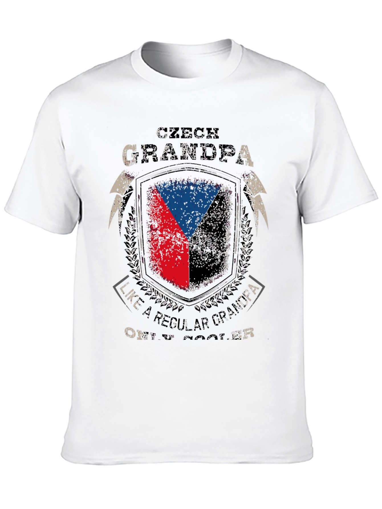 Czech GrandPa T-Shirt - Flag Shield Design