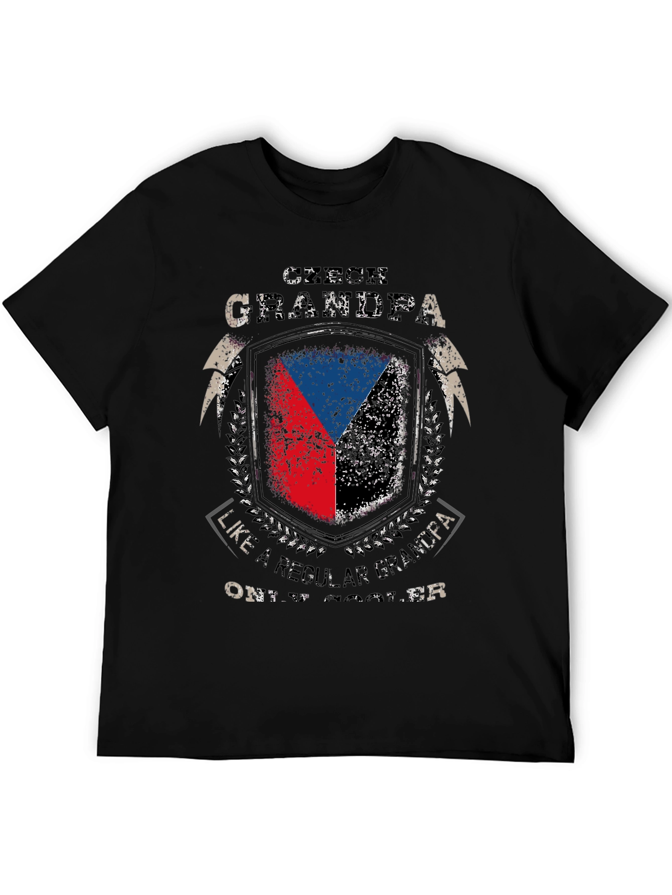Czech GrandPa T-Shirt - Flag Shield Design