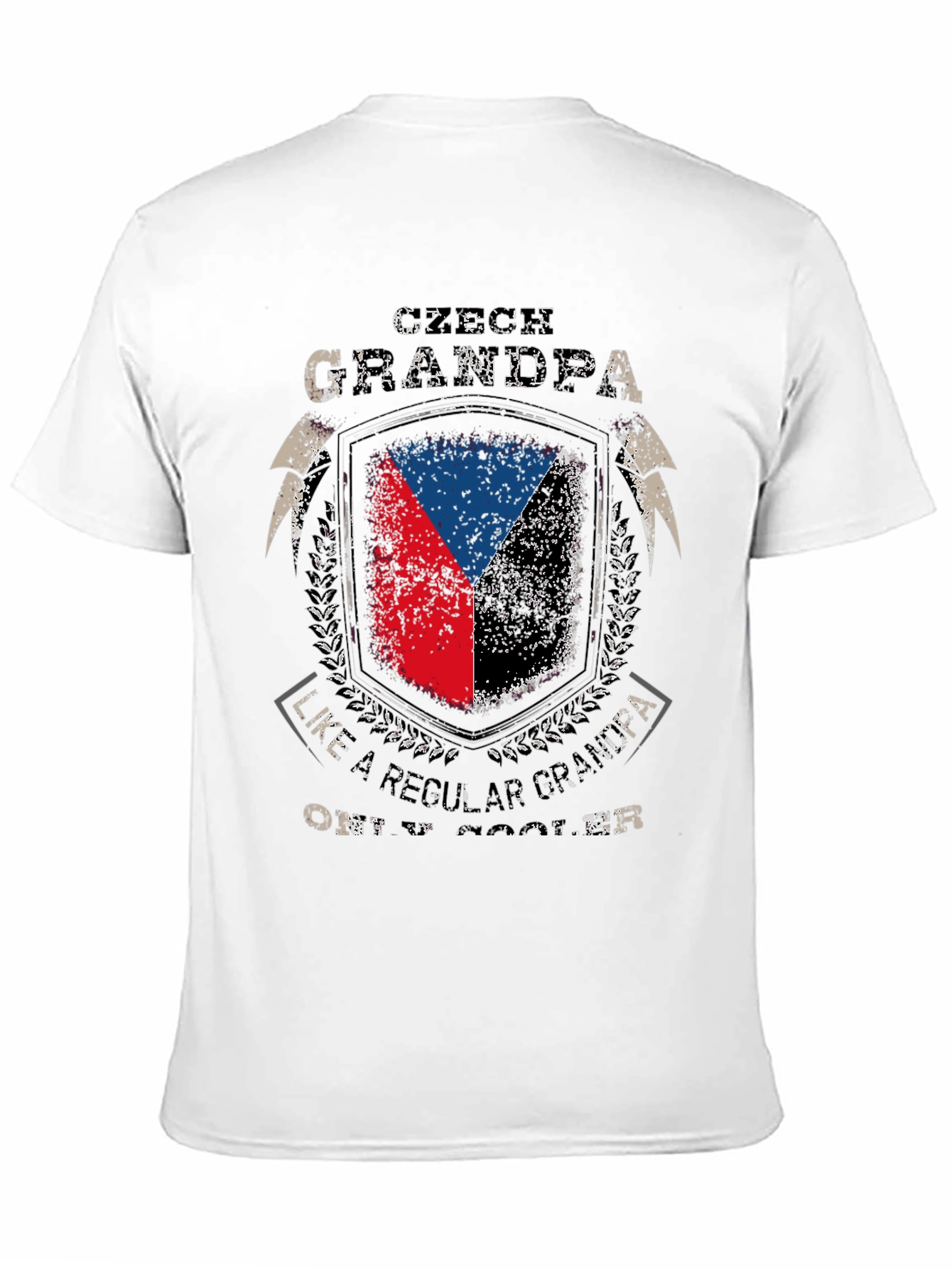 Czech GrandPa T-Shirt - Flag Shield Design