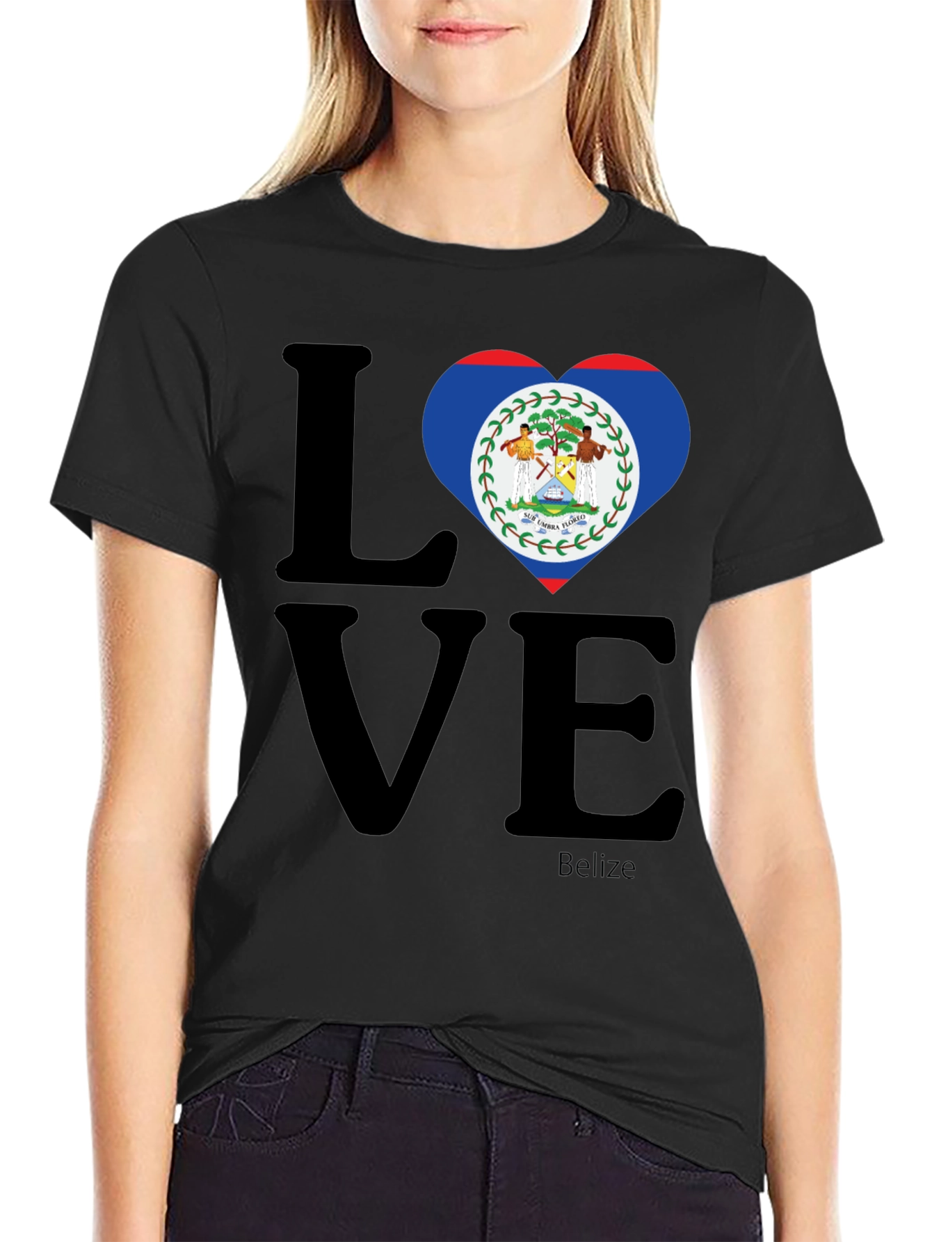 Belize Flag Heart Love T-Shirt