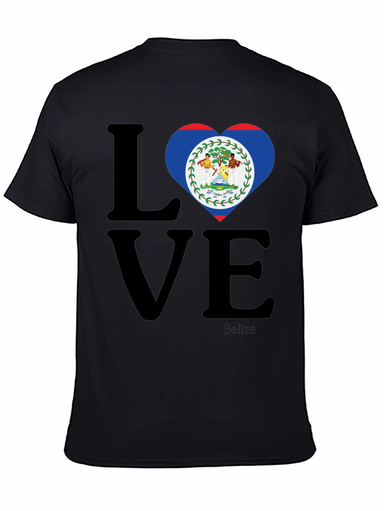 Belize Flag Heart Love T-Shirt