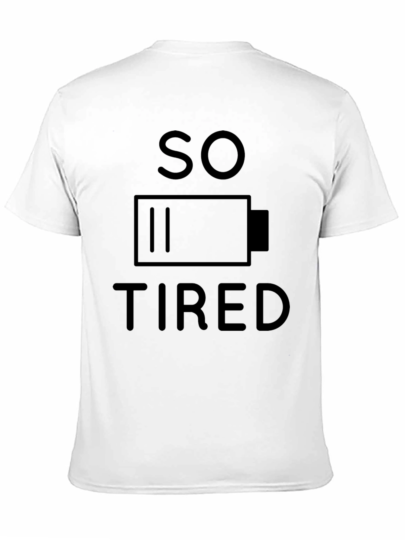 So Tired Black Graphic T-Shirt