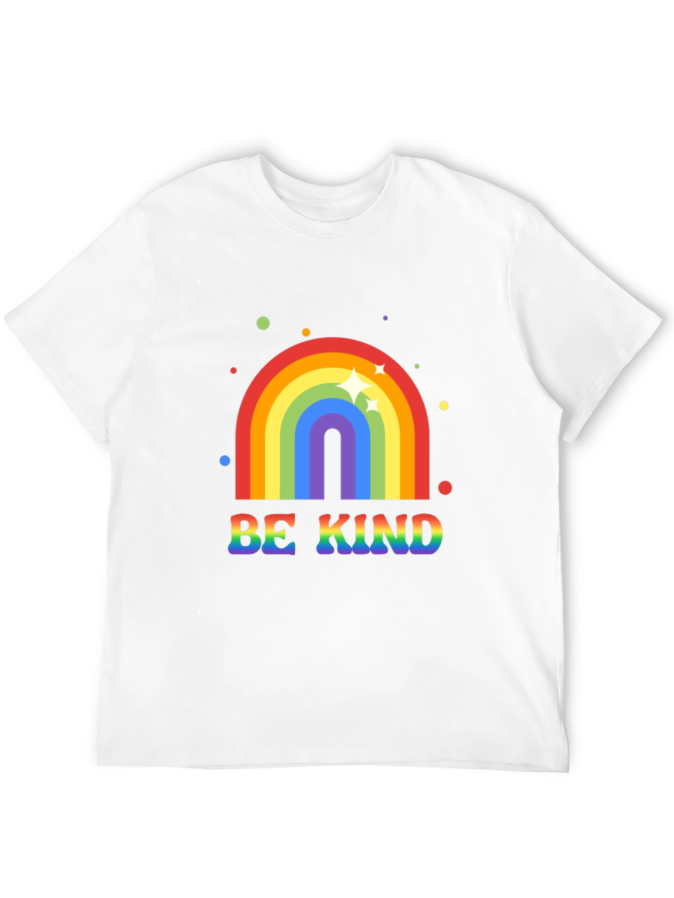 Be Kind Rainbow Graphic Tee - Black T-Shirt