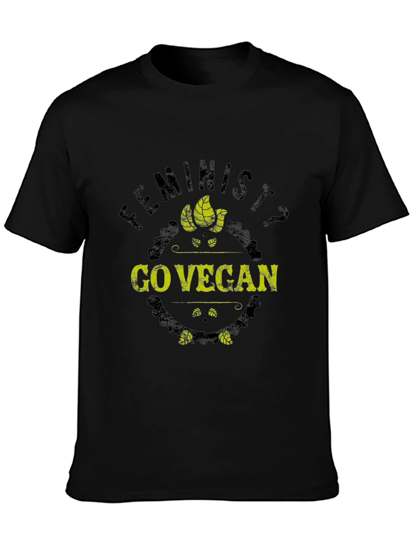 Feminist? Go Vegan Black T-Shirt