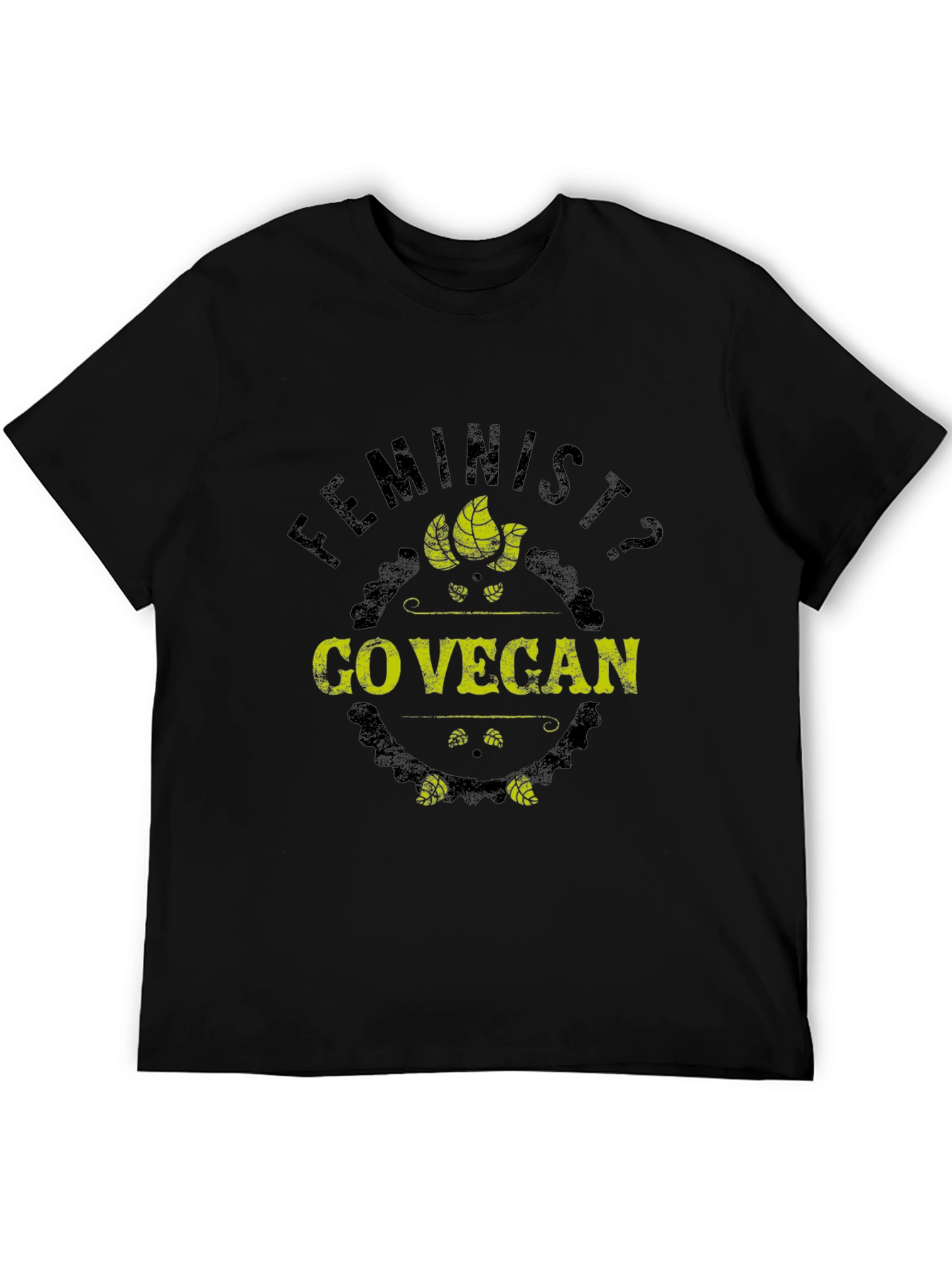 Feminist? Go Vegan Black T-Shirt