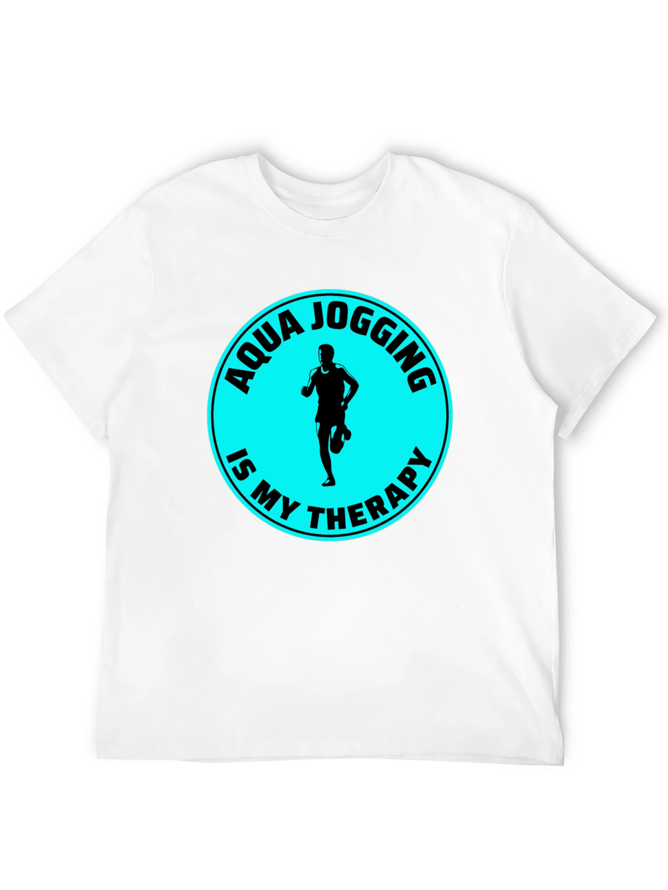 Aqua Jogging Therapy T-Shirt - Black Graphic Tee