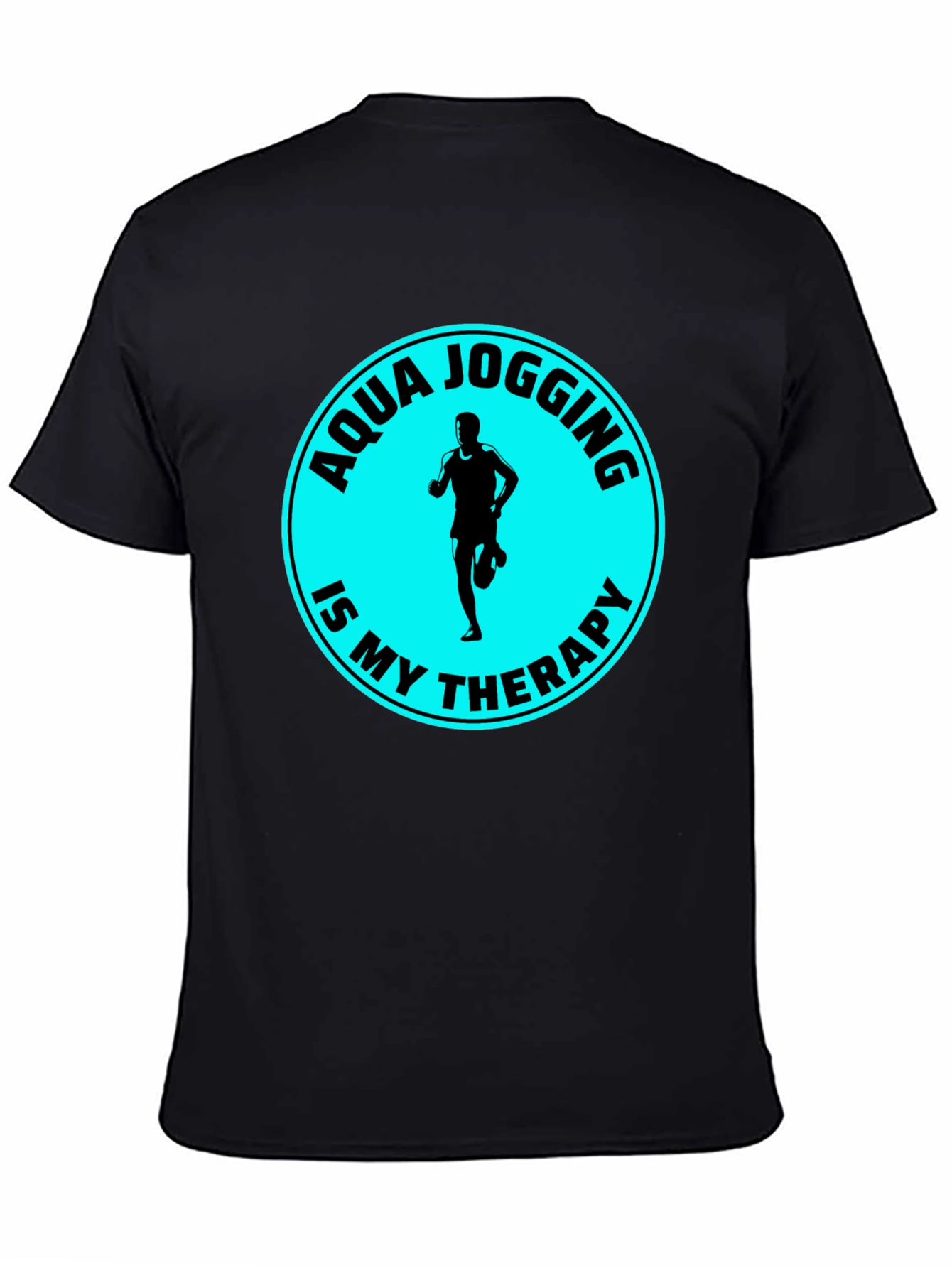 Aqua Jogging Therapy T-Shirt - Black Graphic Tee