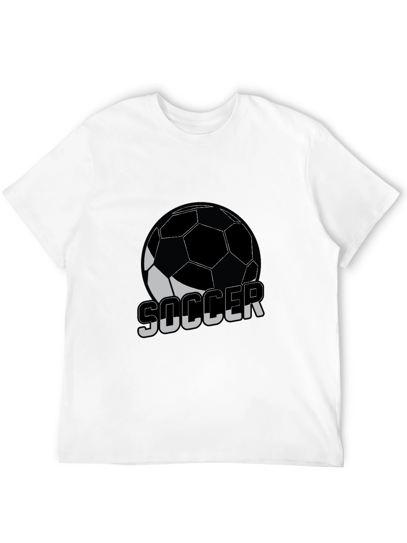 Soccer Ball Graphic T-Shirt - Black